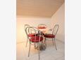 Dining room Vis, Dining room in the studio-apartment, (pet friendly) and WiFi.