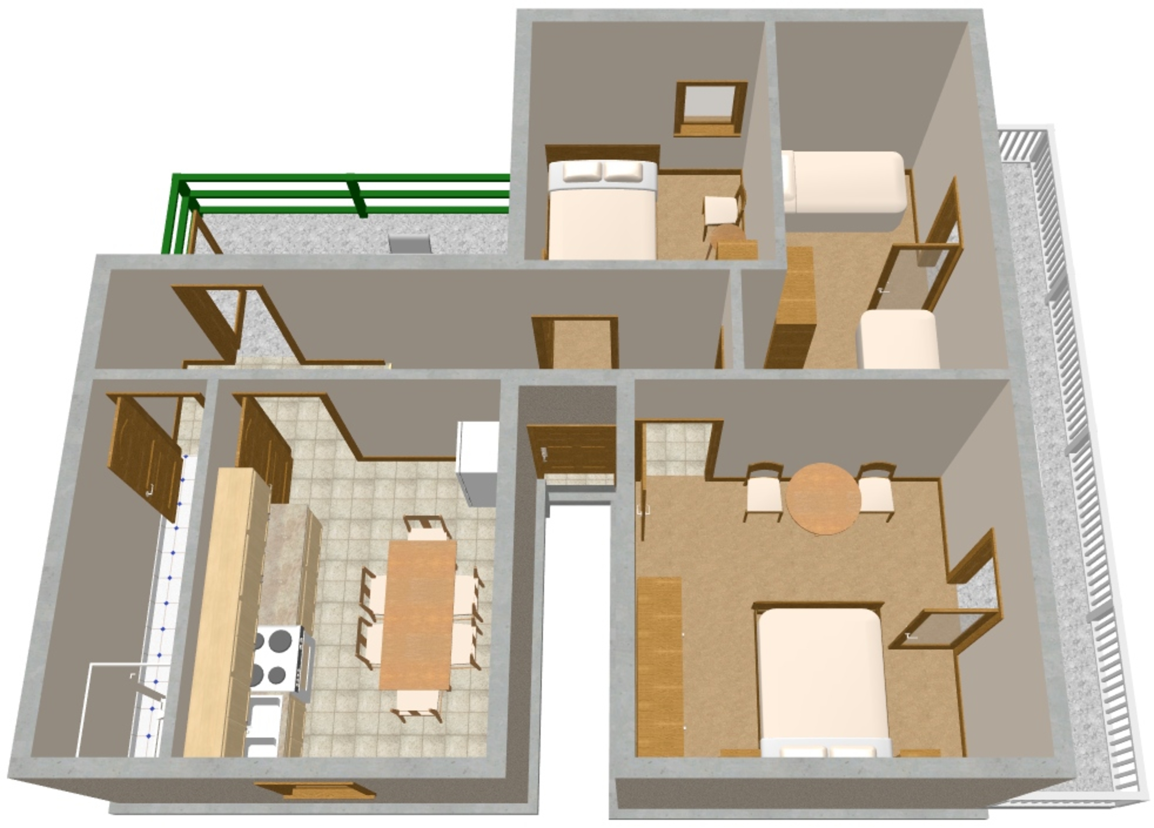 Three bedroom apartment with terrace Vis  A-b
