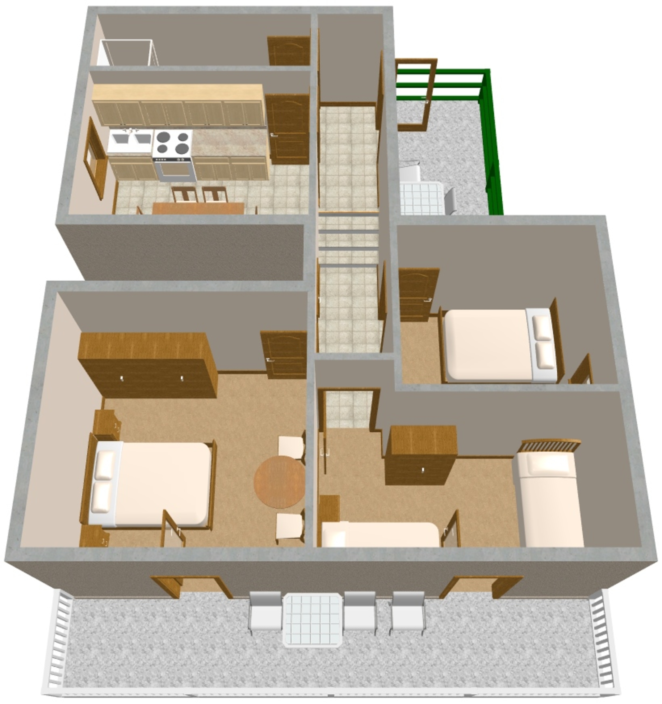 Three bedroom apartment with terrace Vis  A-b