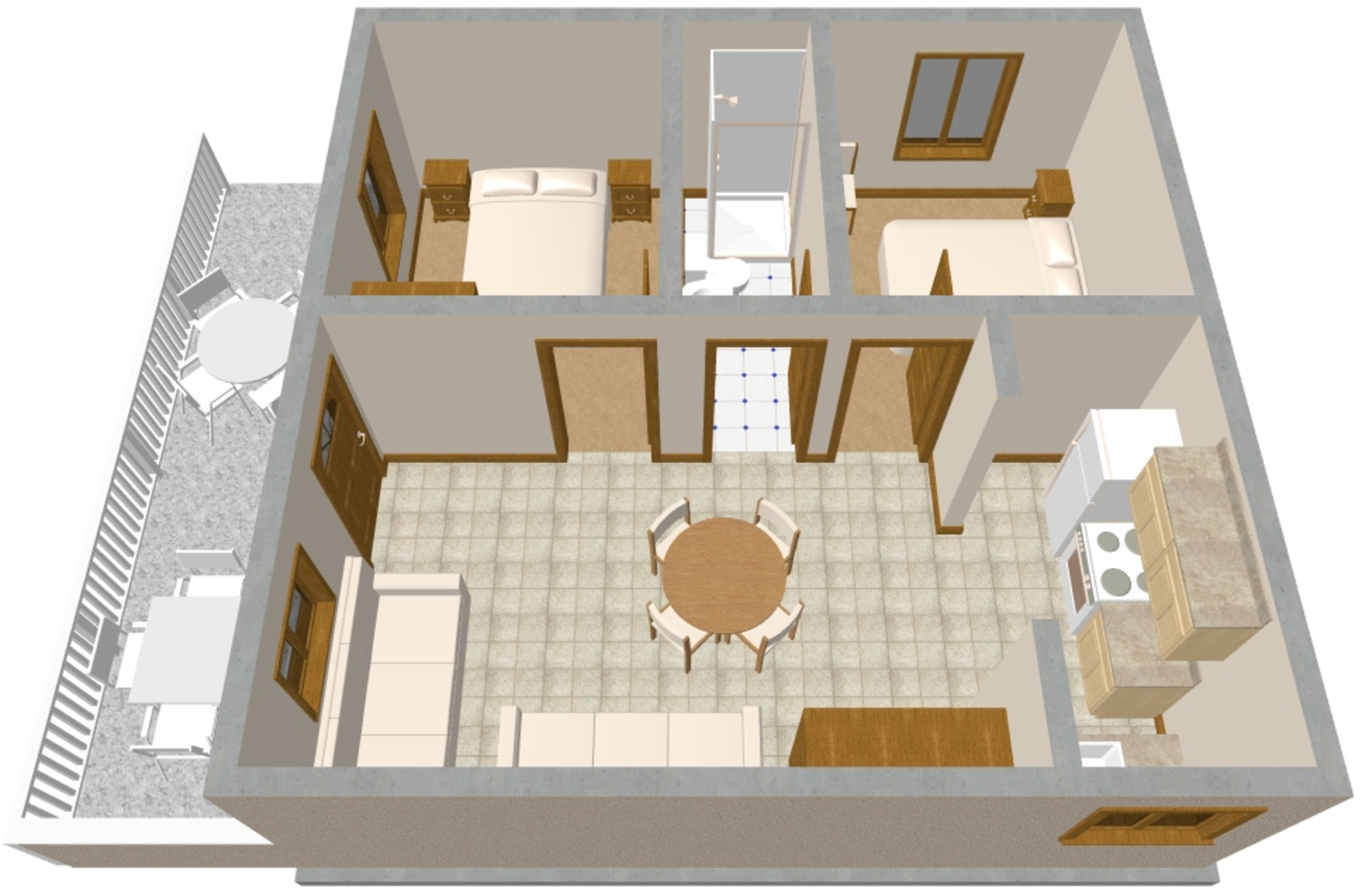 Two bedroom apartment near beach Prigradica, Korčula  A-a