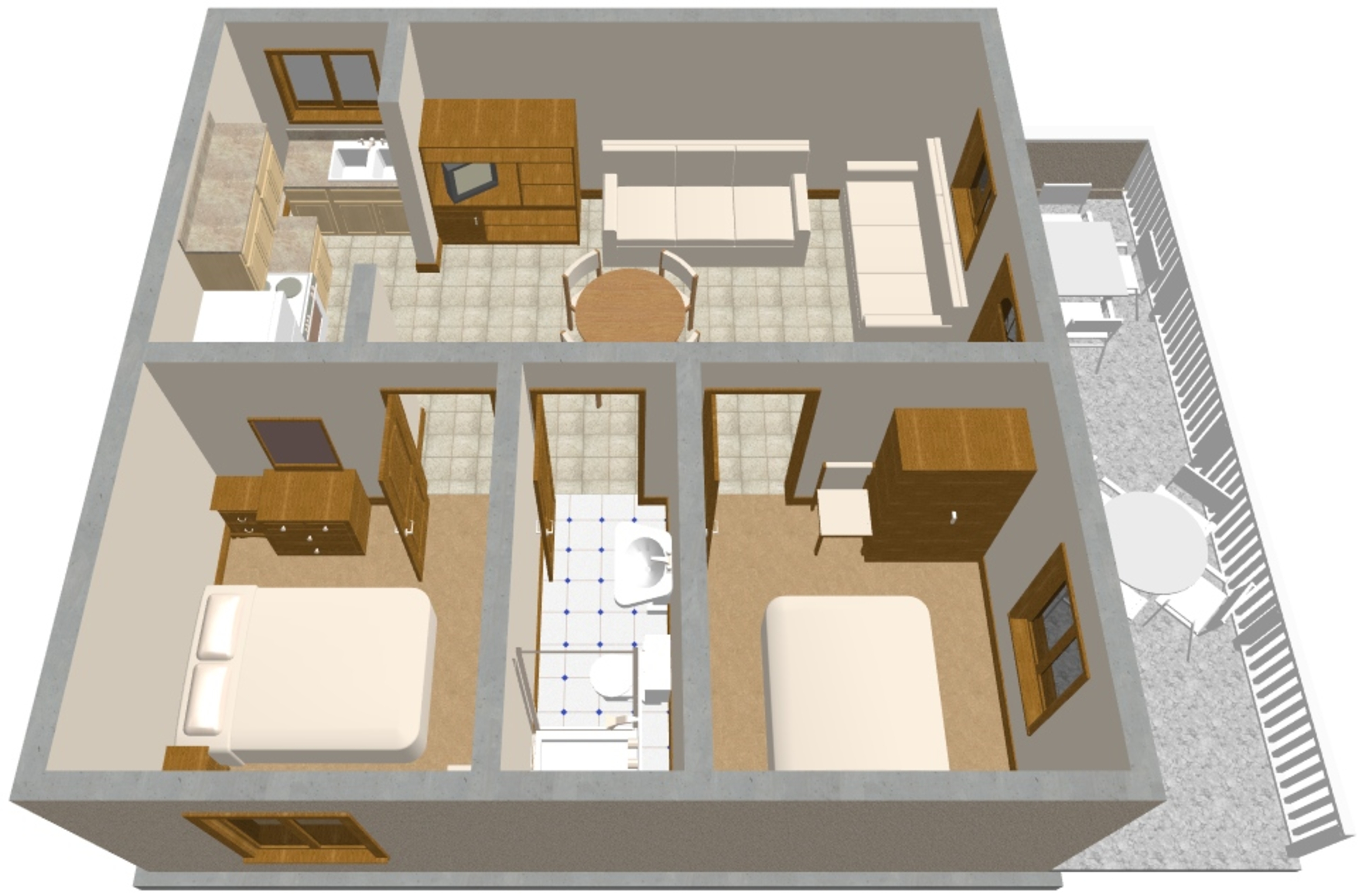 Two bedroom apartment near beach Prigradica, Korčula  A-a
