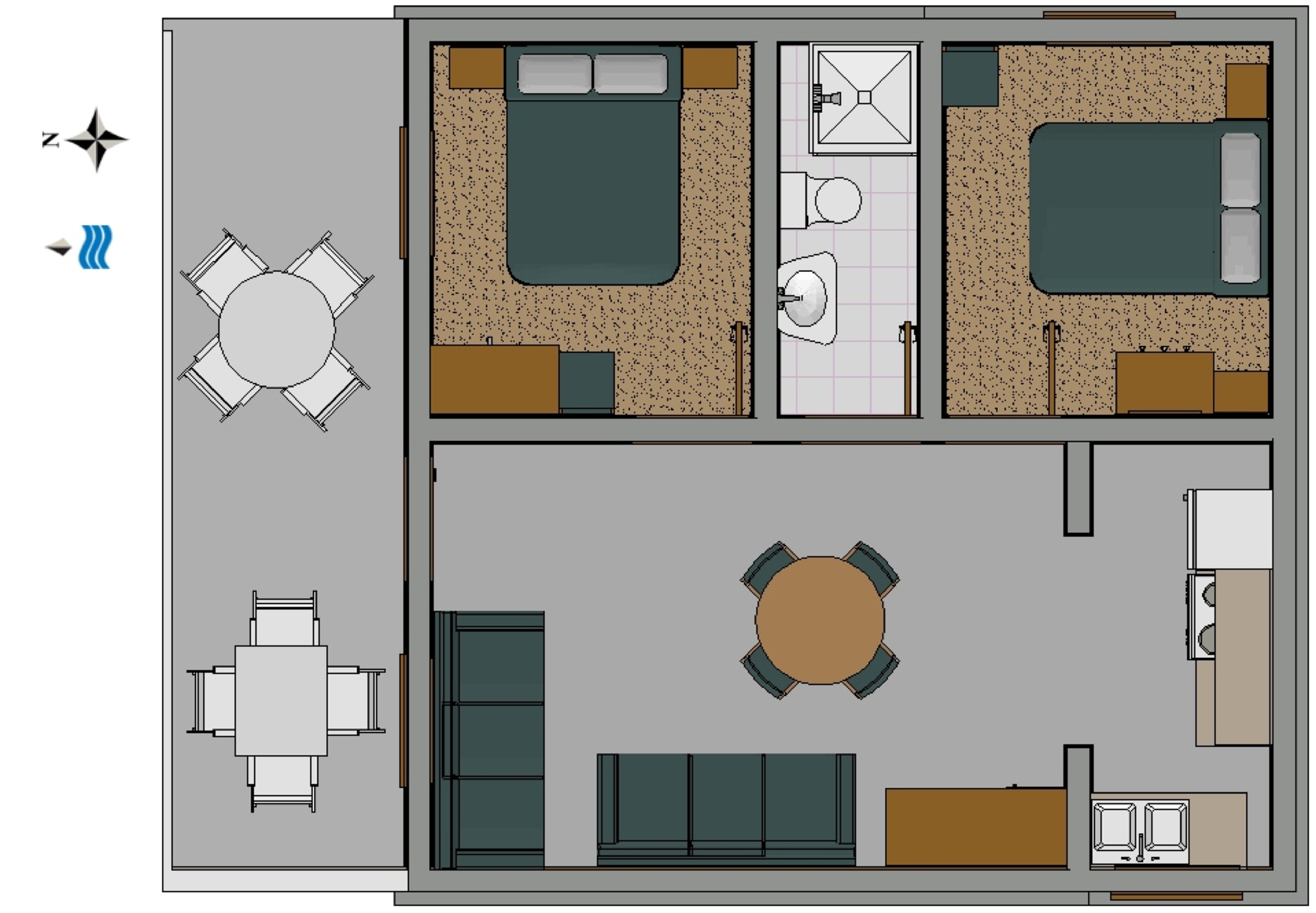 Two bedroom apartment near beach Prigradica, Korčula  A-a