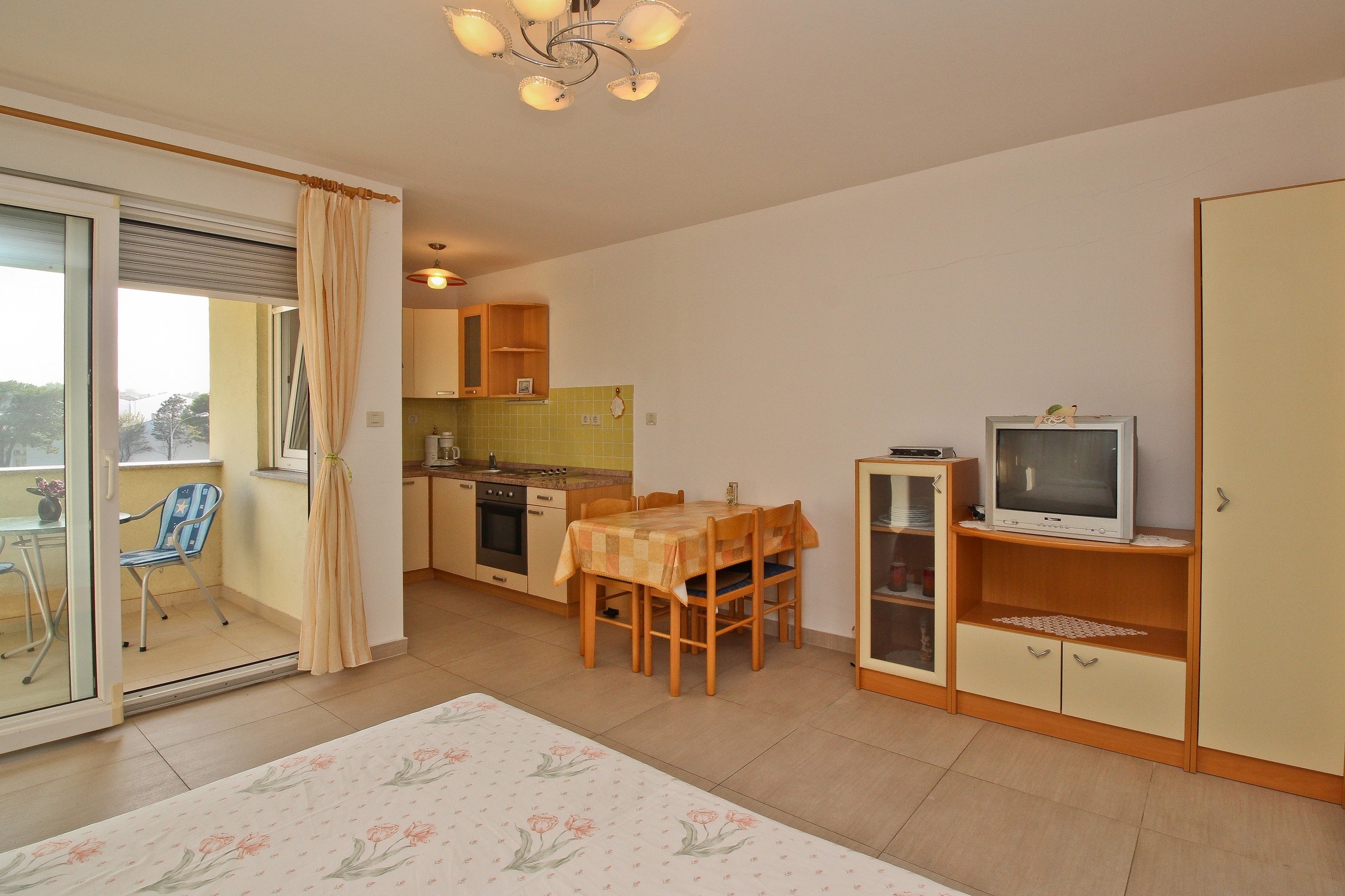 Studio flat with balcony Punat, Krk (AS-24850-a)