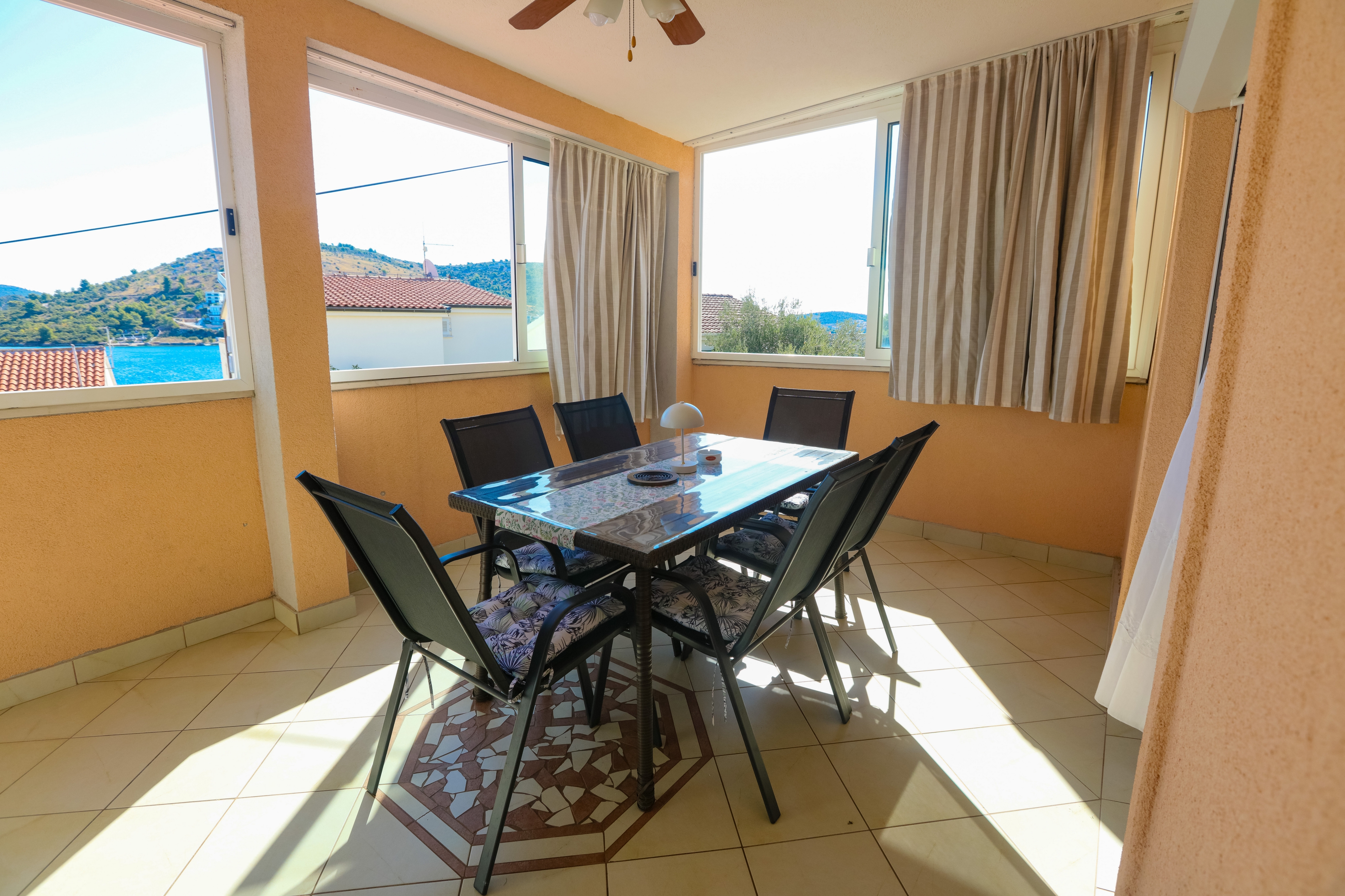 Two bedroom apartment with terrace and sea view Rogoznica (A-24889-a)