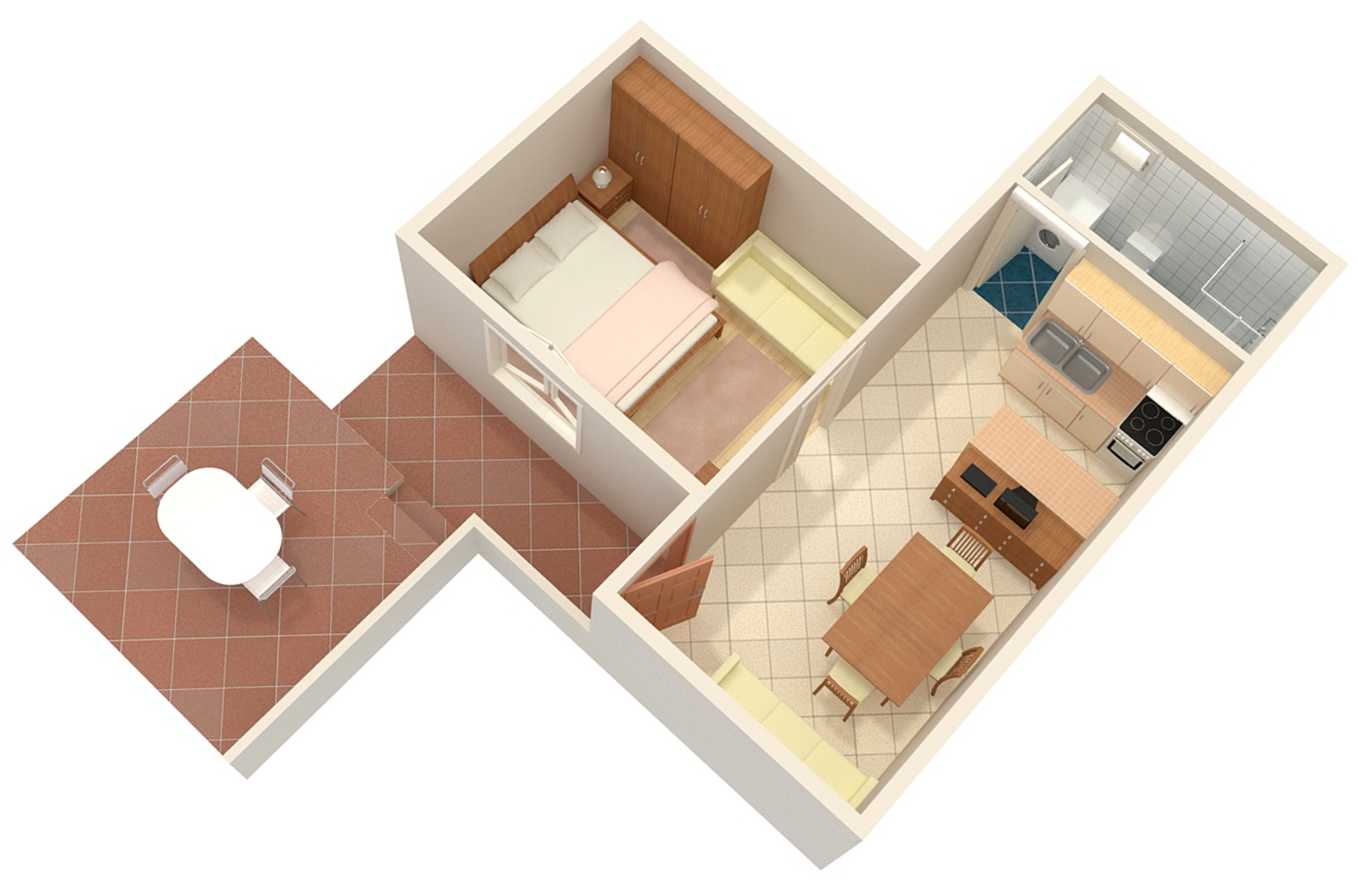 One bedroom apartment with terrace Mali Lošinj, Lošinj  A-a