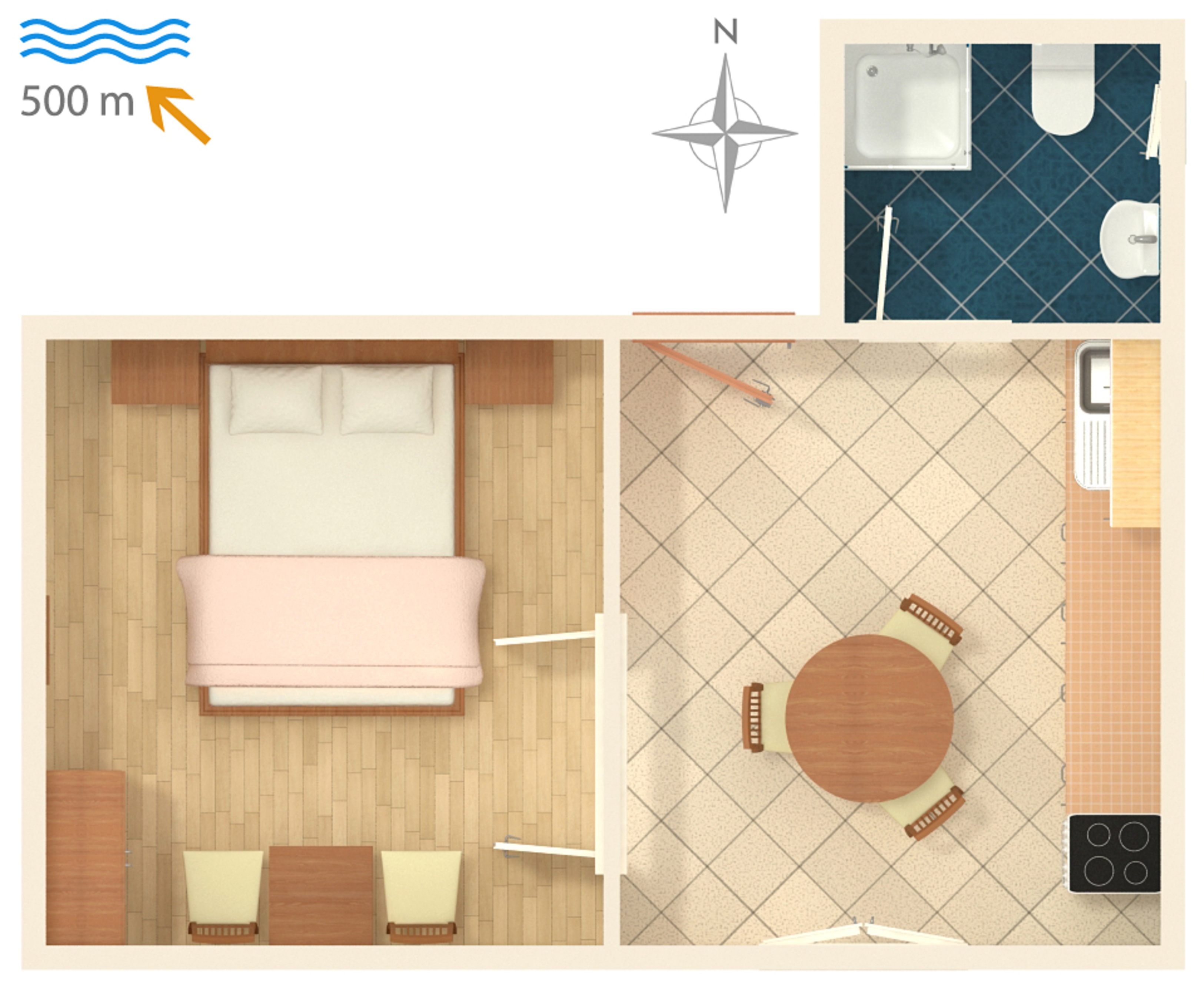One bedroom apartment with terrace Mali Lošinj, Lošinj  A-a