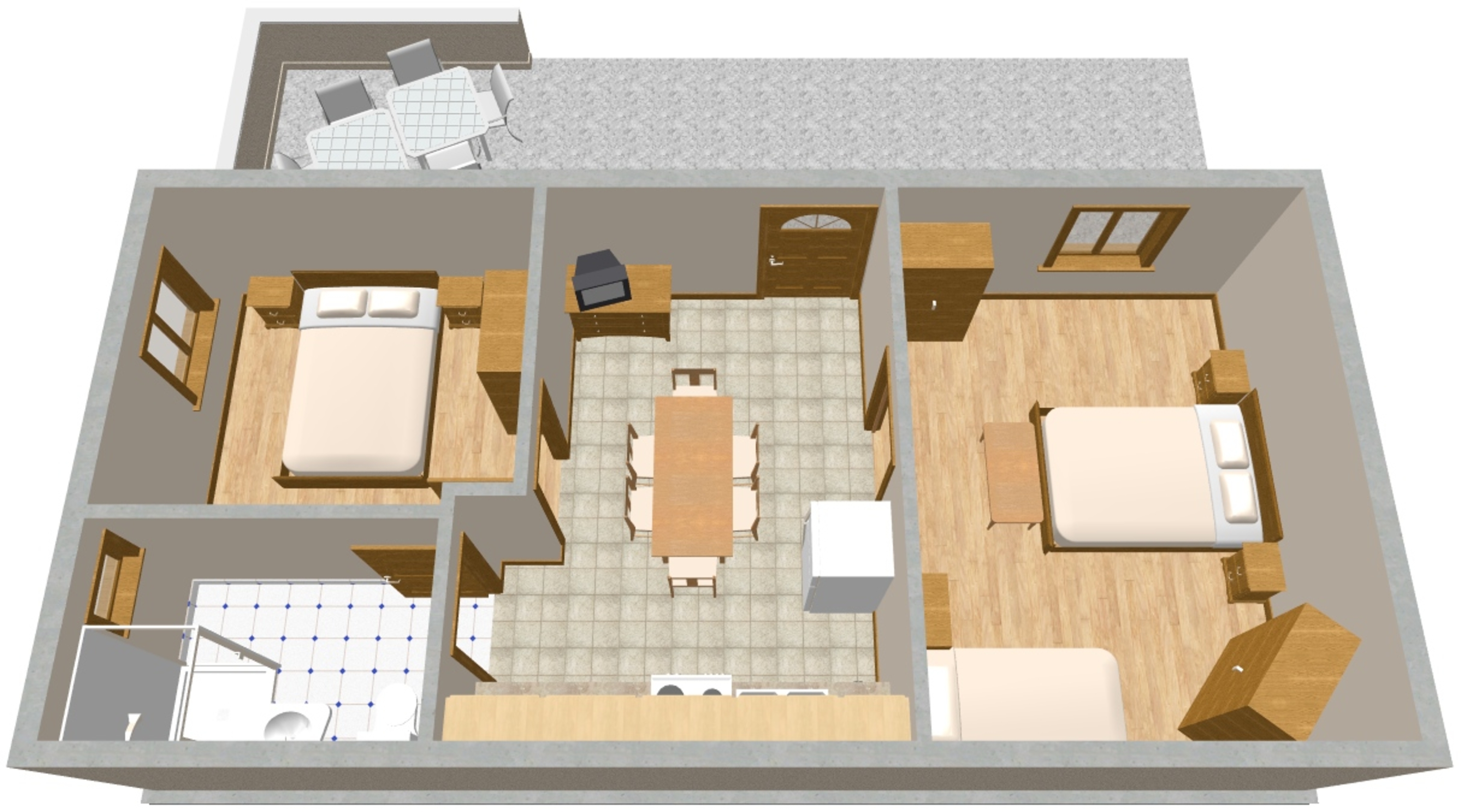 Two bedroom apartment with terrace and sea view Mali Lošinj, Lošinj  A-a