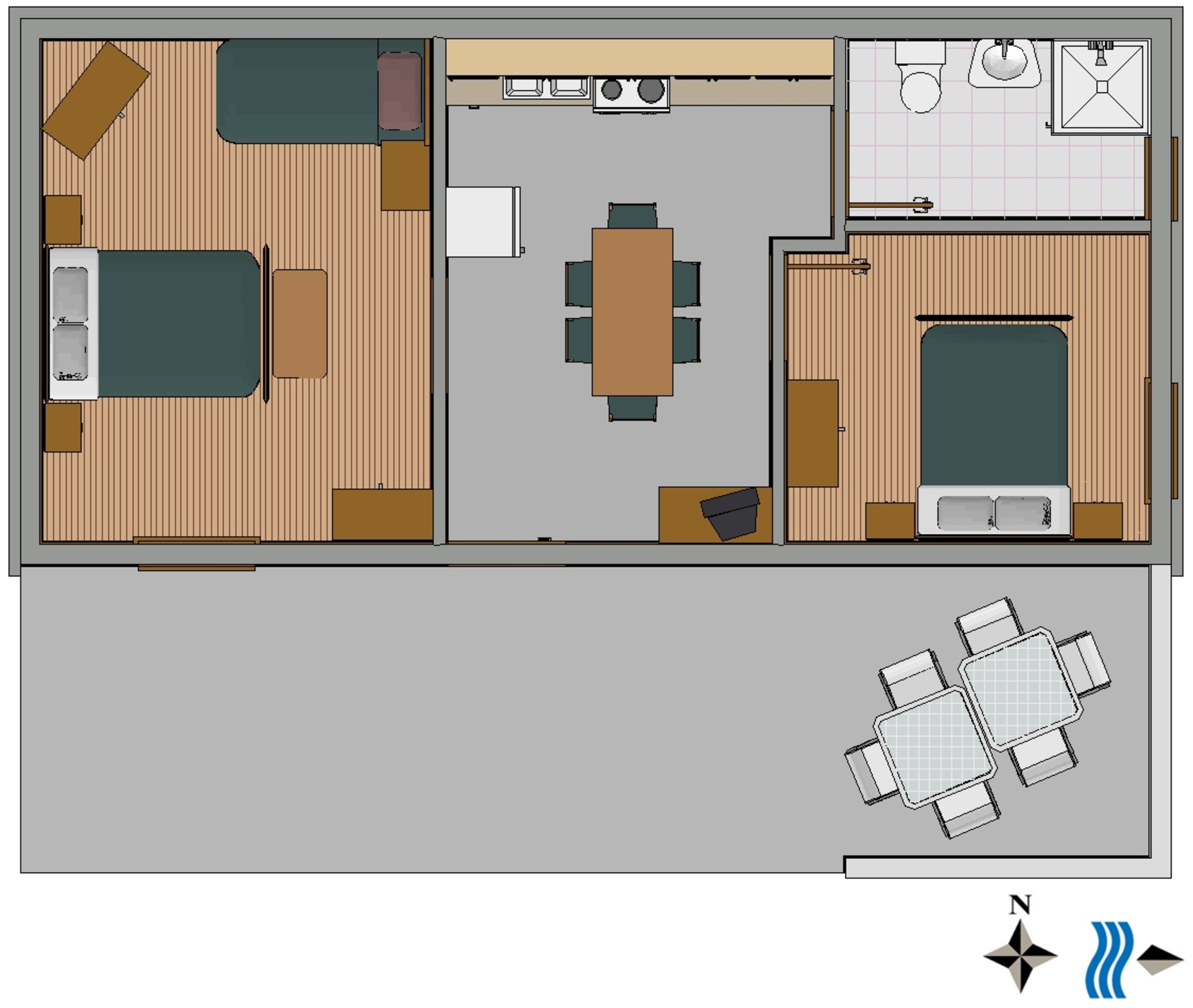 Two bedroom apartment with terrace and sea view Mali Lošinj, Lošinj  A-a