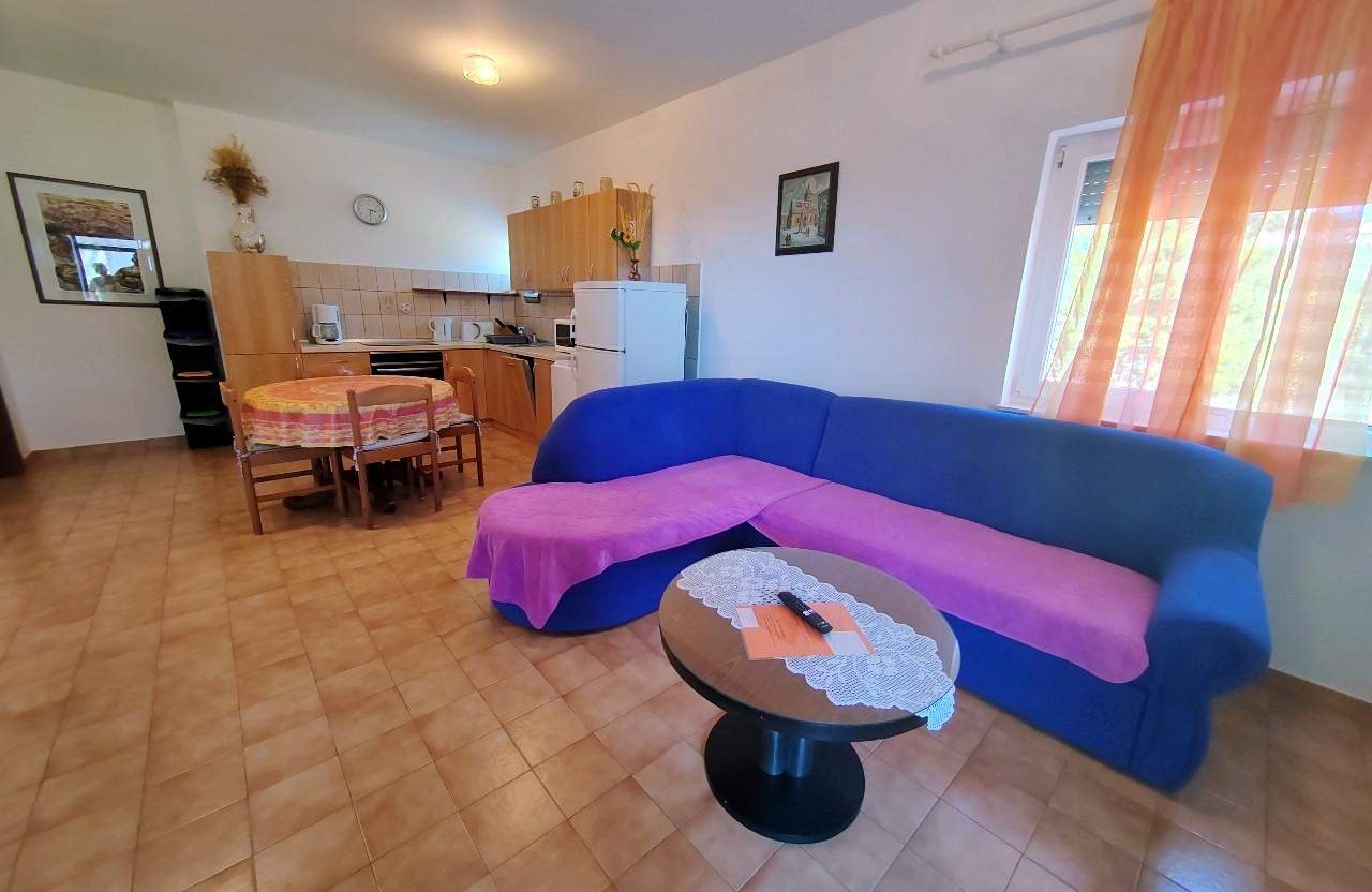 Two bedroom apartment with terrace and sea view Barbat, Rab (A-25045-a)