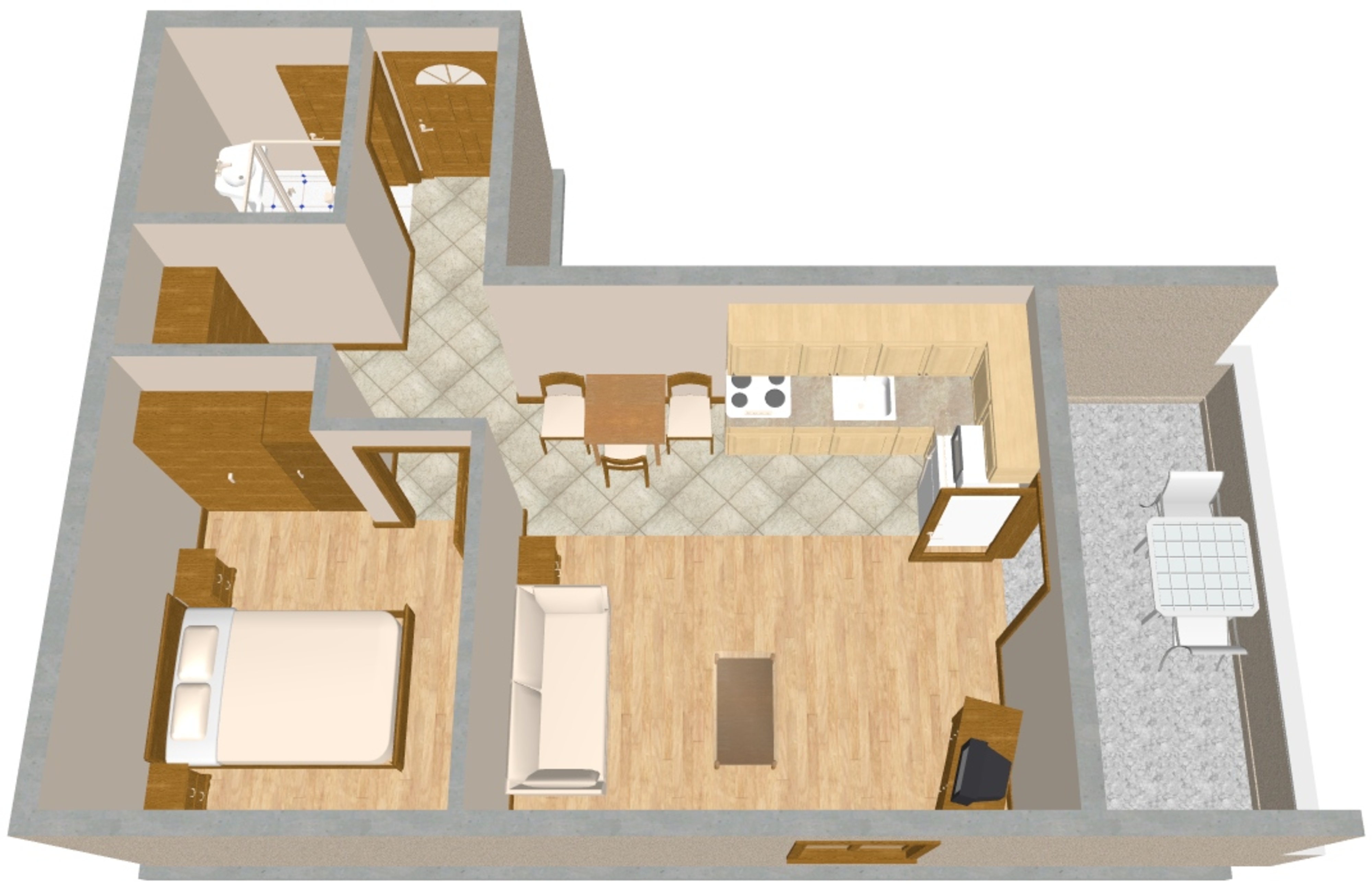 One bedroom apartment with terrace and sea view Mali Lošinj, Lošinj  A-b