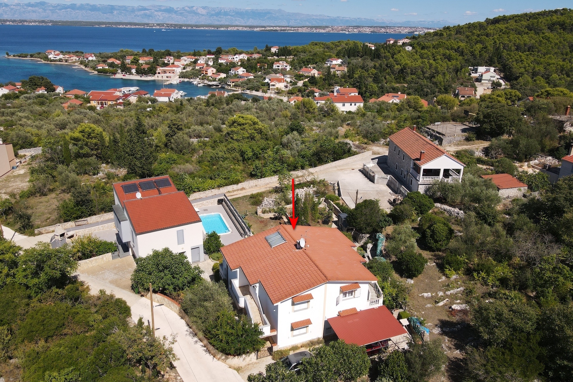 Two bedroom apartment with balcony and sea view Lukoran, Ugljan (A-25081-a)