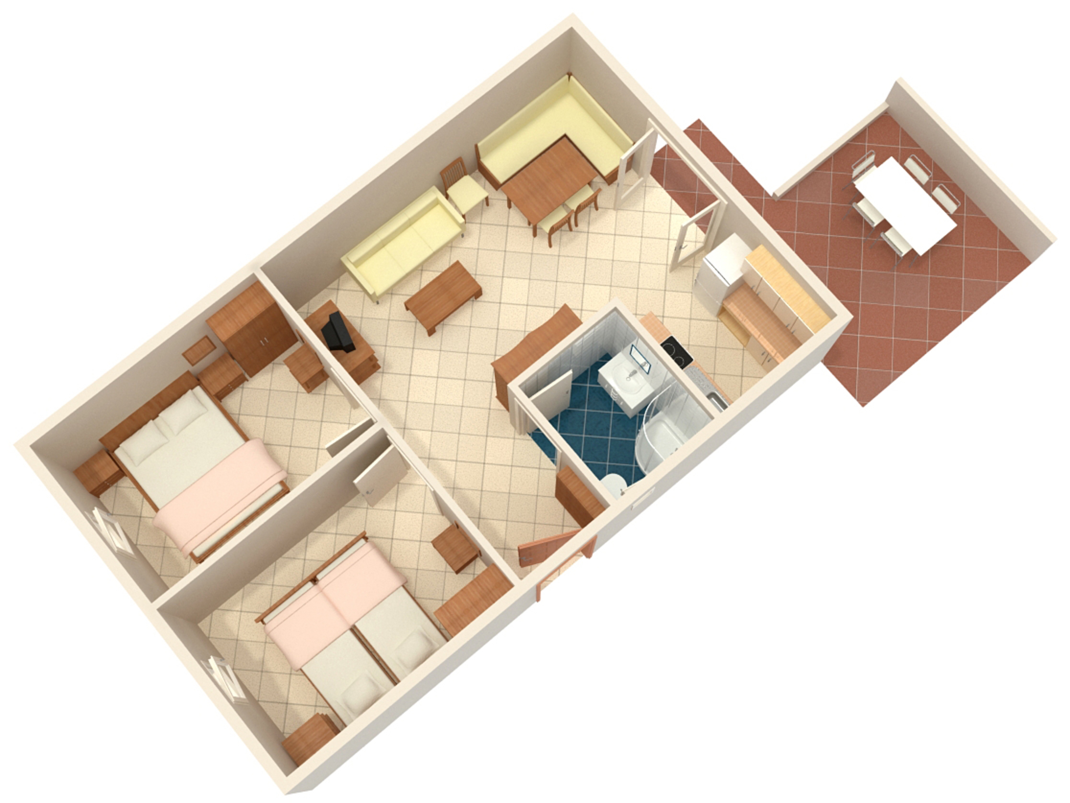 Two bedroom apartment with terrace Artatore, Lošinj  A-a