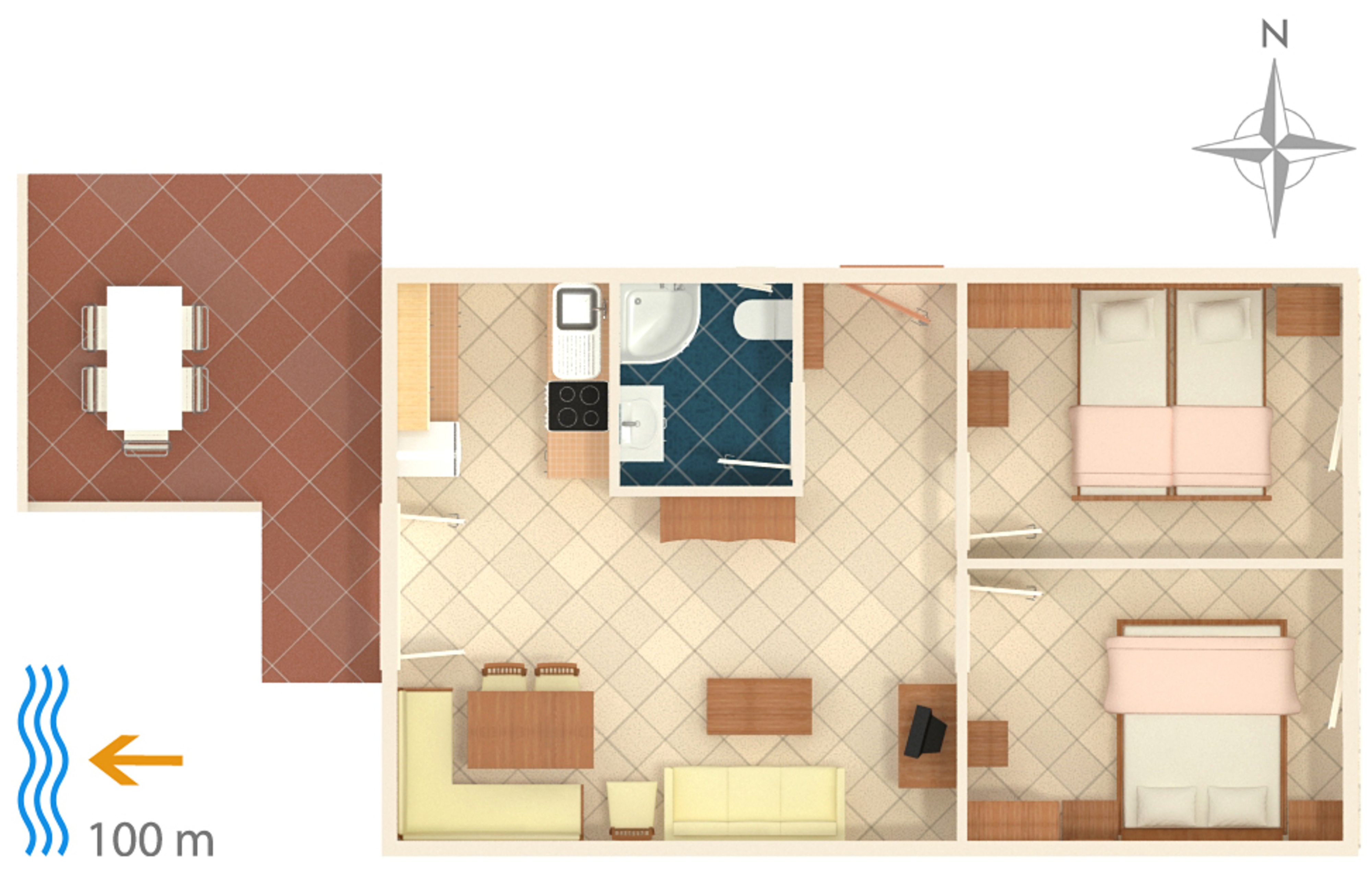 Two bedroom apartment with terrace Artatore, Lošinj  A-a
