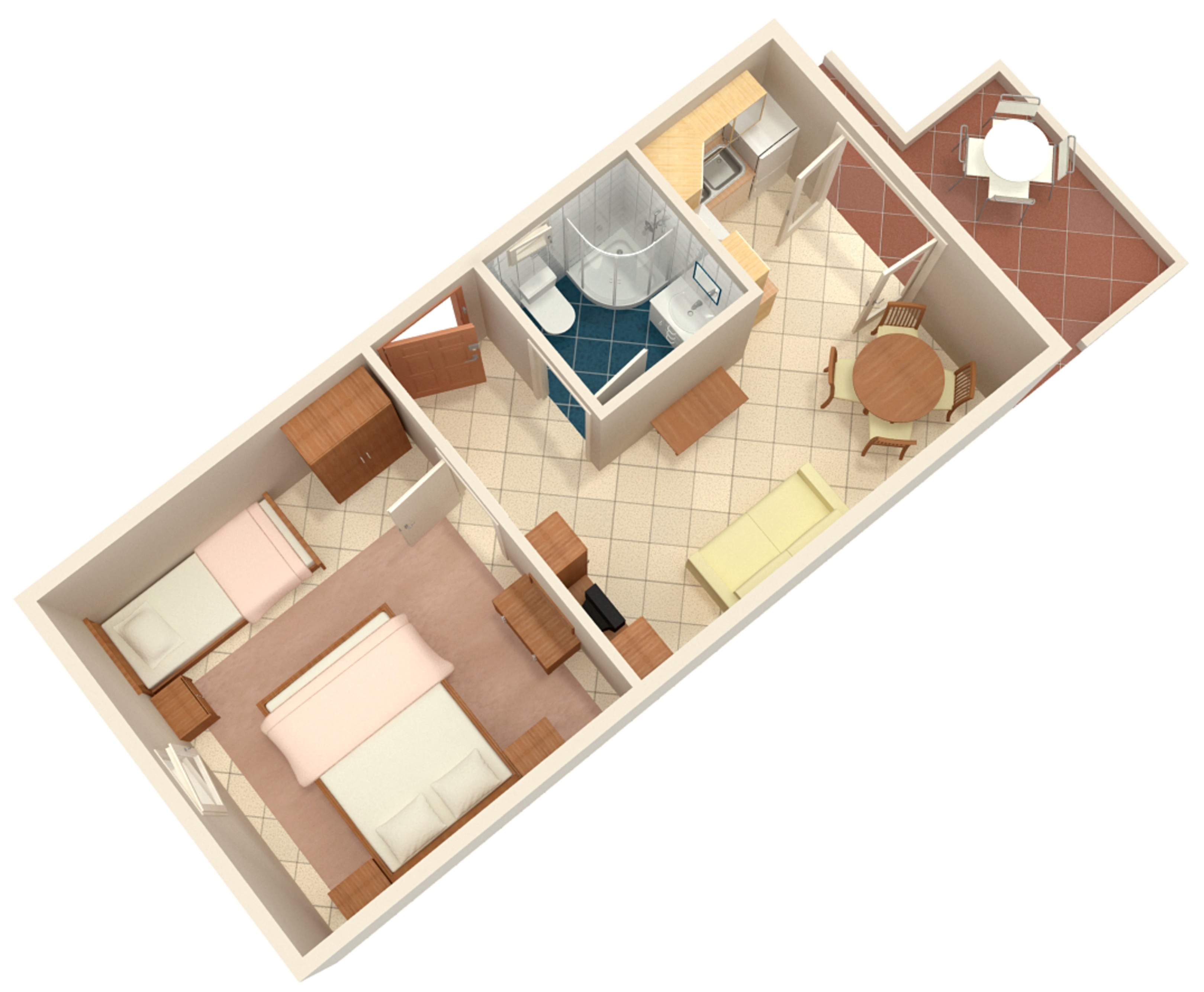 One bedroom apartment with terrace Artatore, Lošinj  A-b