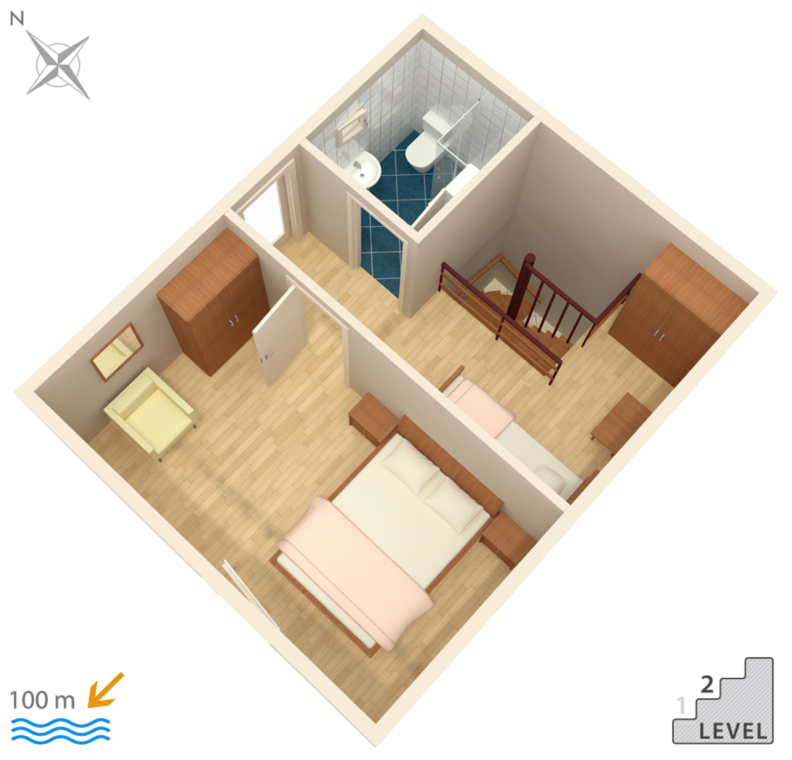 One bedroom apartment with terrace Artatore, Lošinj  A-c