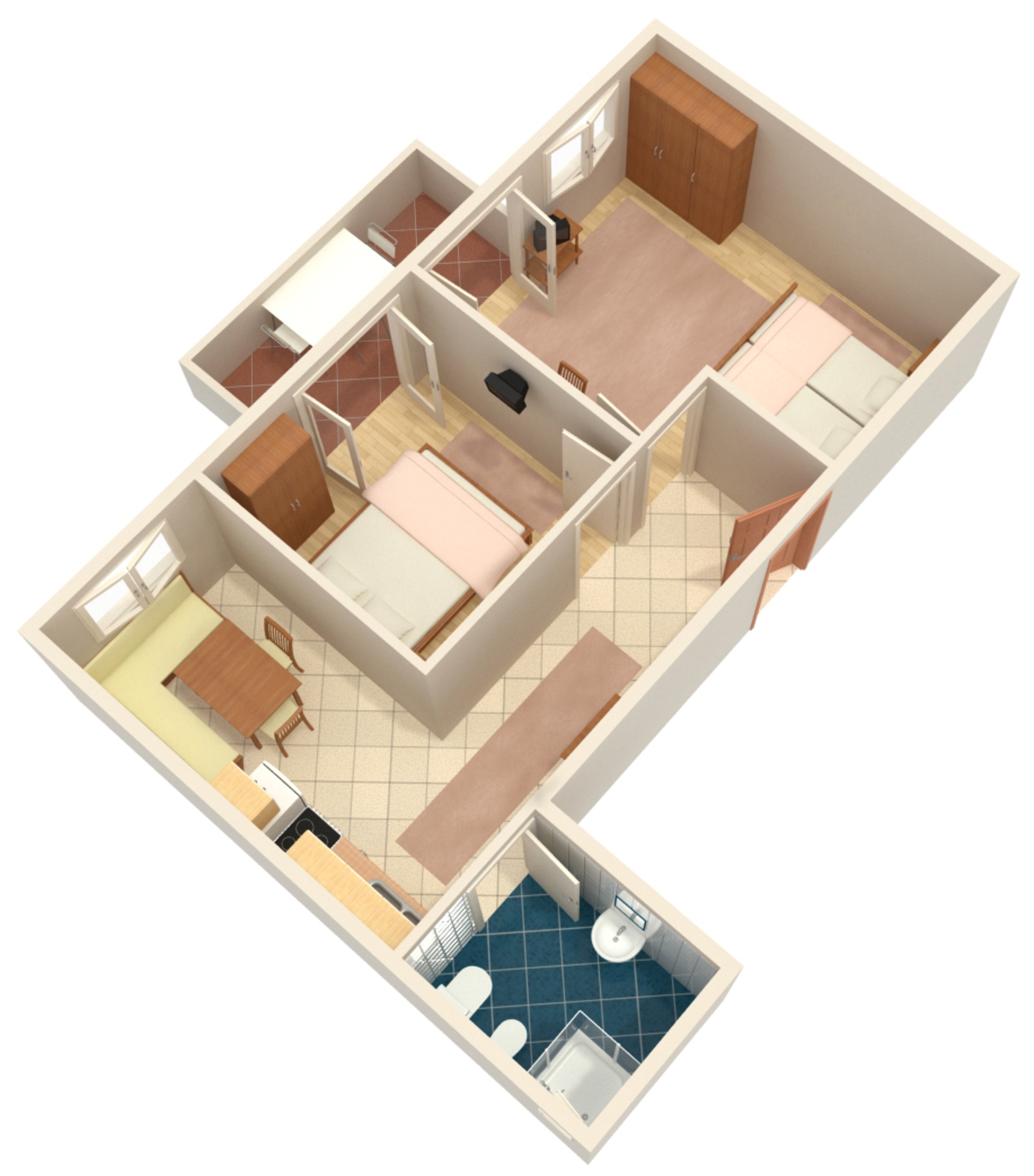 Two bedroom apartment with balcony Artatore, Lošinj  A-d