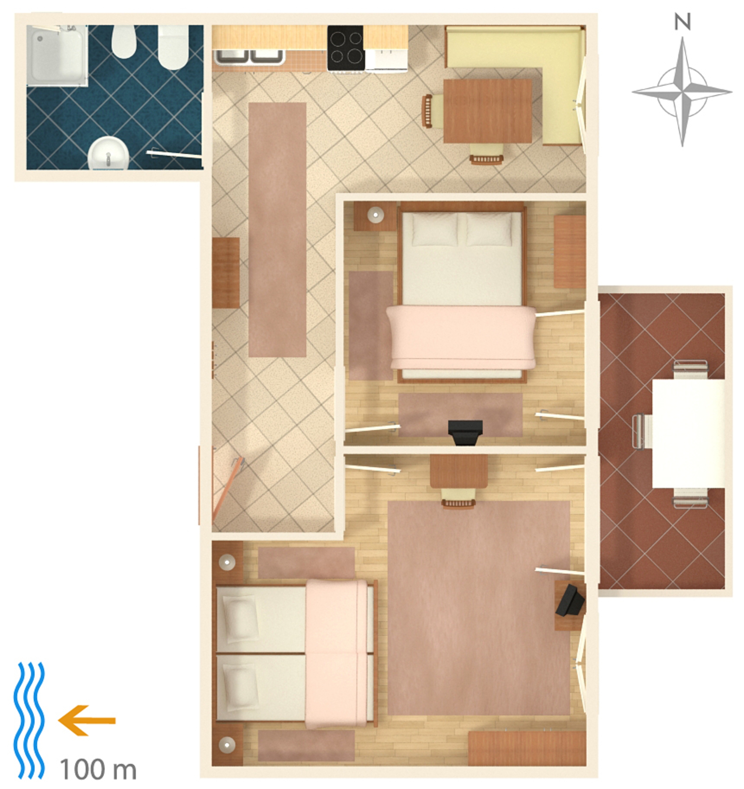 Two bedroom apartment with balcony Artatore, Lošinj  A-d