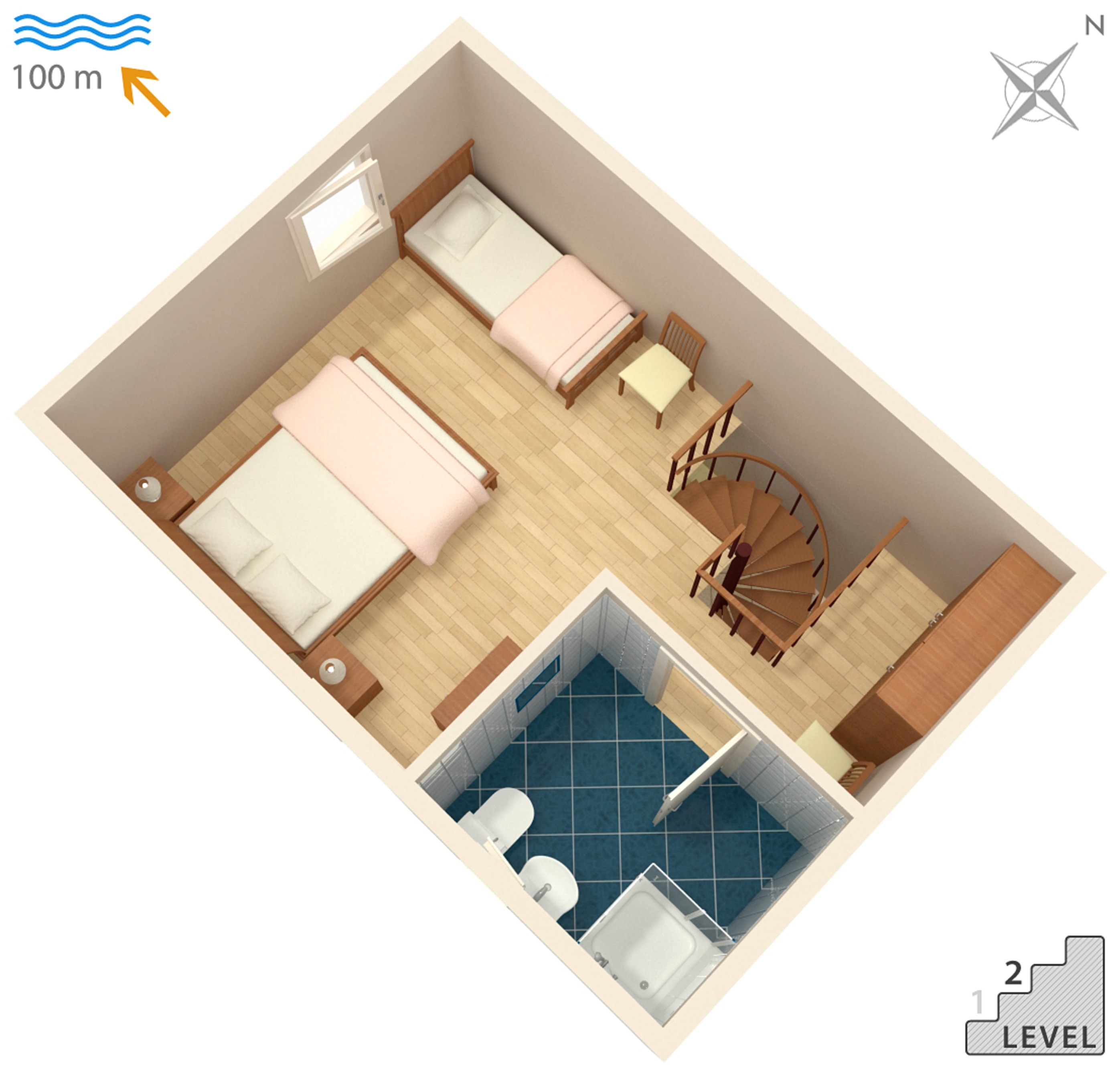 One bedroom apartment with terrace Artatore, Lošinj  A-e