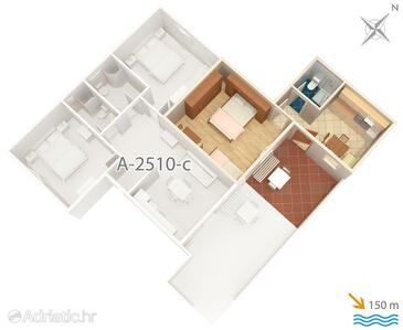Plan Cres, Plan in the apartment, dopusteni kucni ljubimci i WIFI.