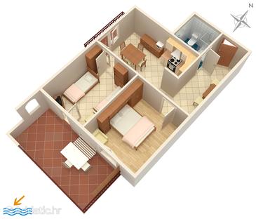 Plan Umag, Plan in the apartment, dopusteni kucni ljubimci i WIFI.