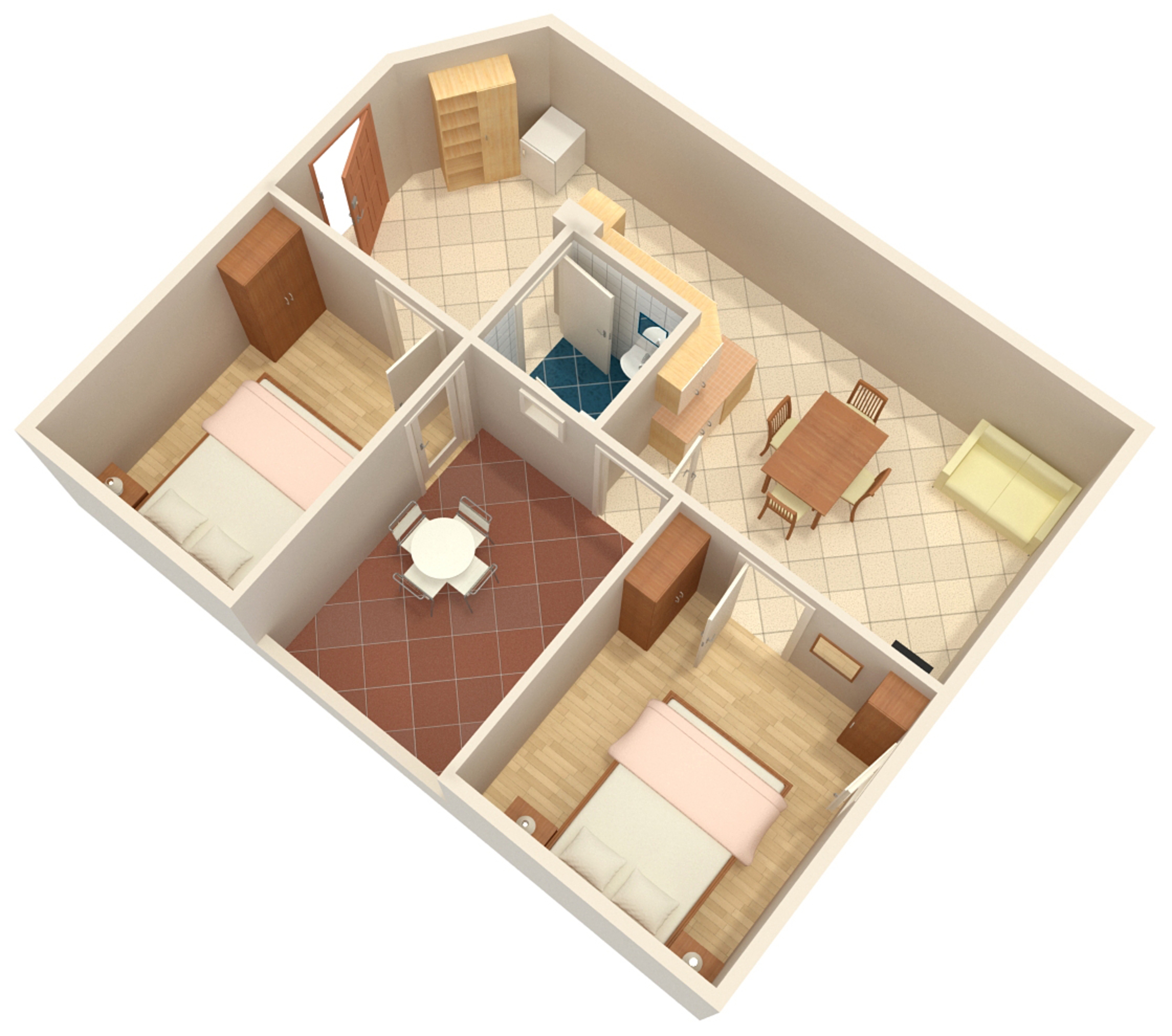 Two bedroom apartment with terrace Karigador, Novigrad  A-b