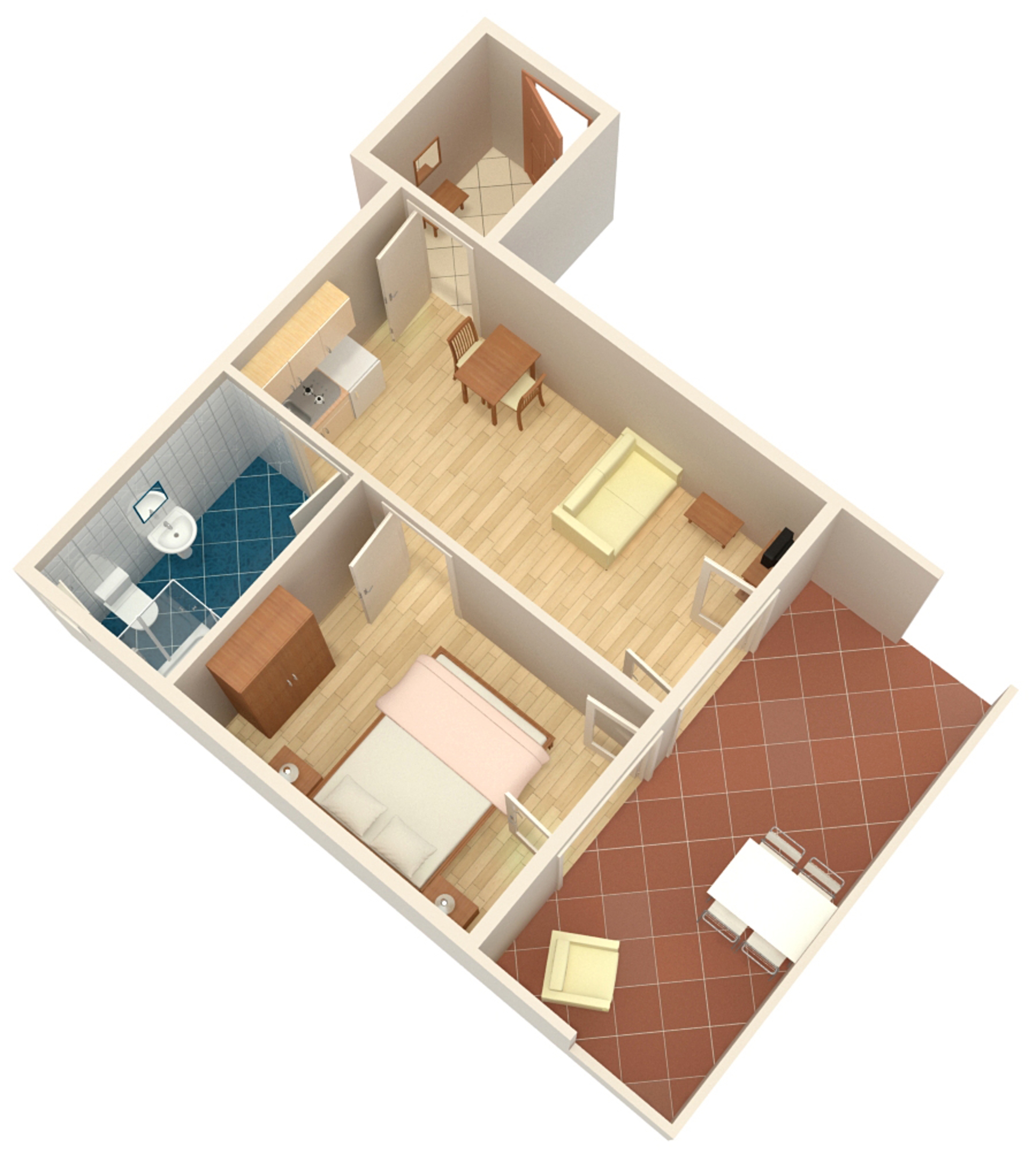 One bedroom apartment with terrace Novigrad  A-d