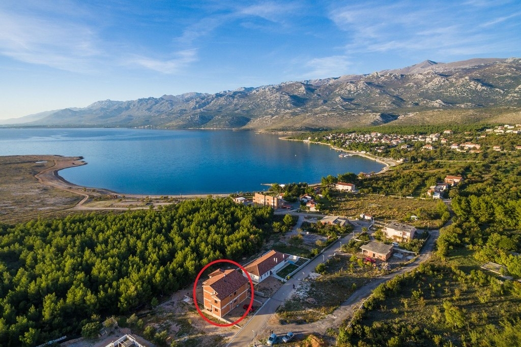 Three bedroom apartment with balcony and sea view Rovanjska, Paklenica (A-25431-a)