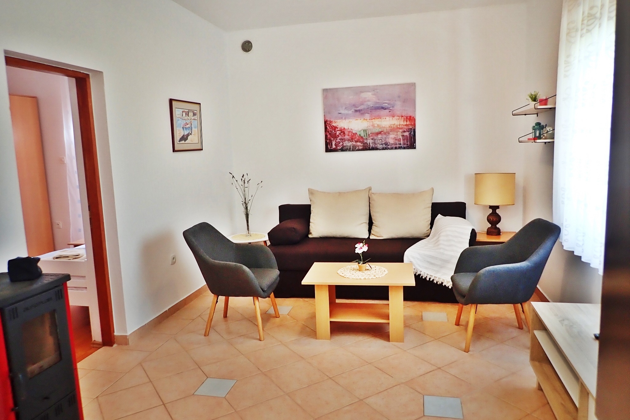 Two bedroom apartment with terrace and sea view Starigrad (Paklenica) (A-25526-a)