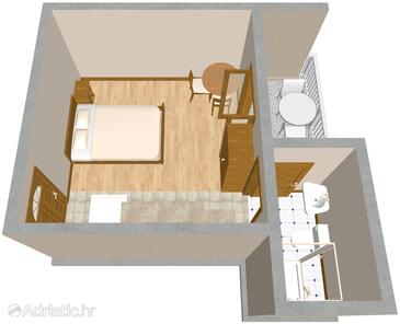 Plan Podaca, Plan in the studio-apartment, WIFI.