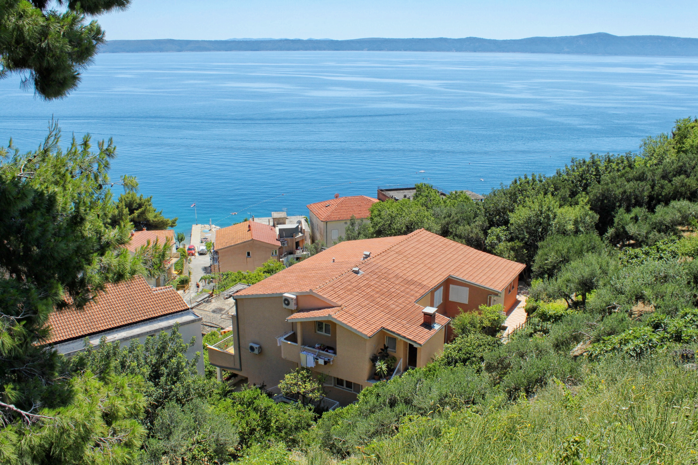One bedroom apartment with terrace and sea view Podgora, Makarska  A-a