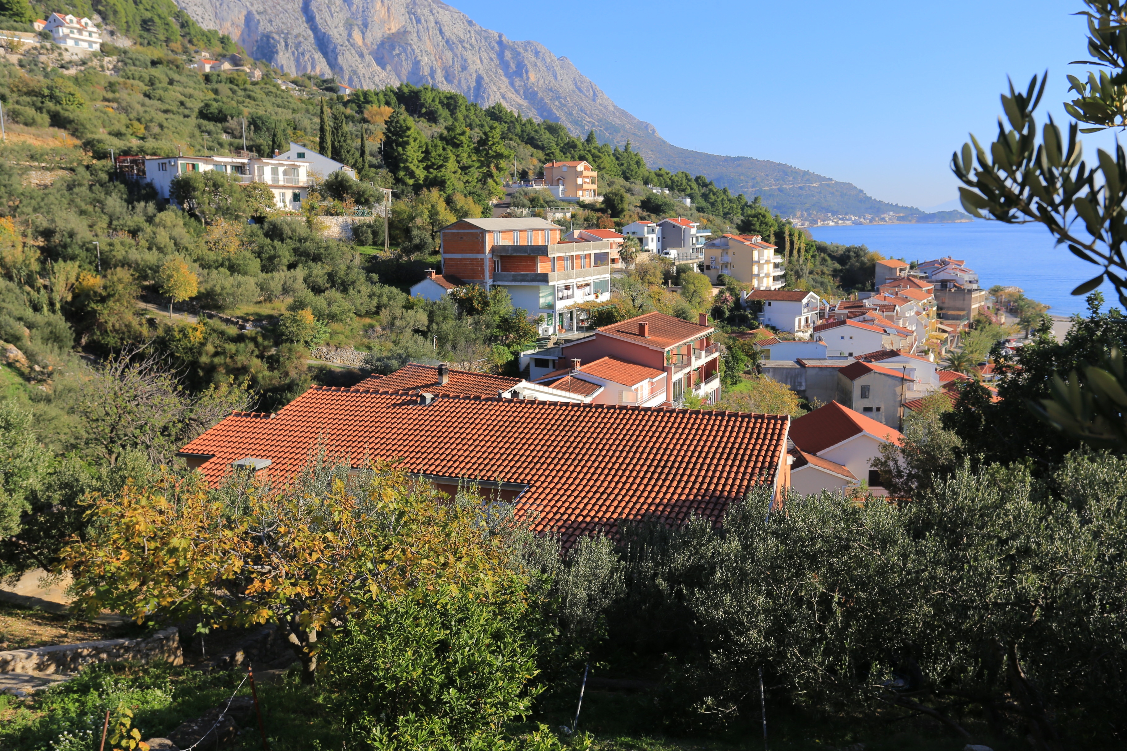 One bedroom apartment with terrace and sea view Podgora, Makarska  A-a