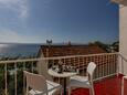 Podgora, Balkon 2 v ubytování typu apartment, s výhledem na moře a WiFi.