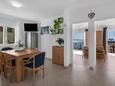 Podgora, Jídelna v ubytování typu apartment, s klimatizací a WiFi.