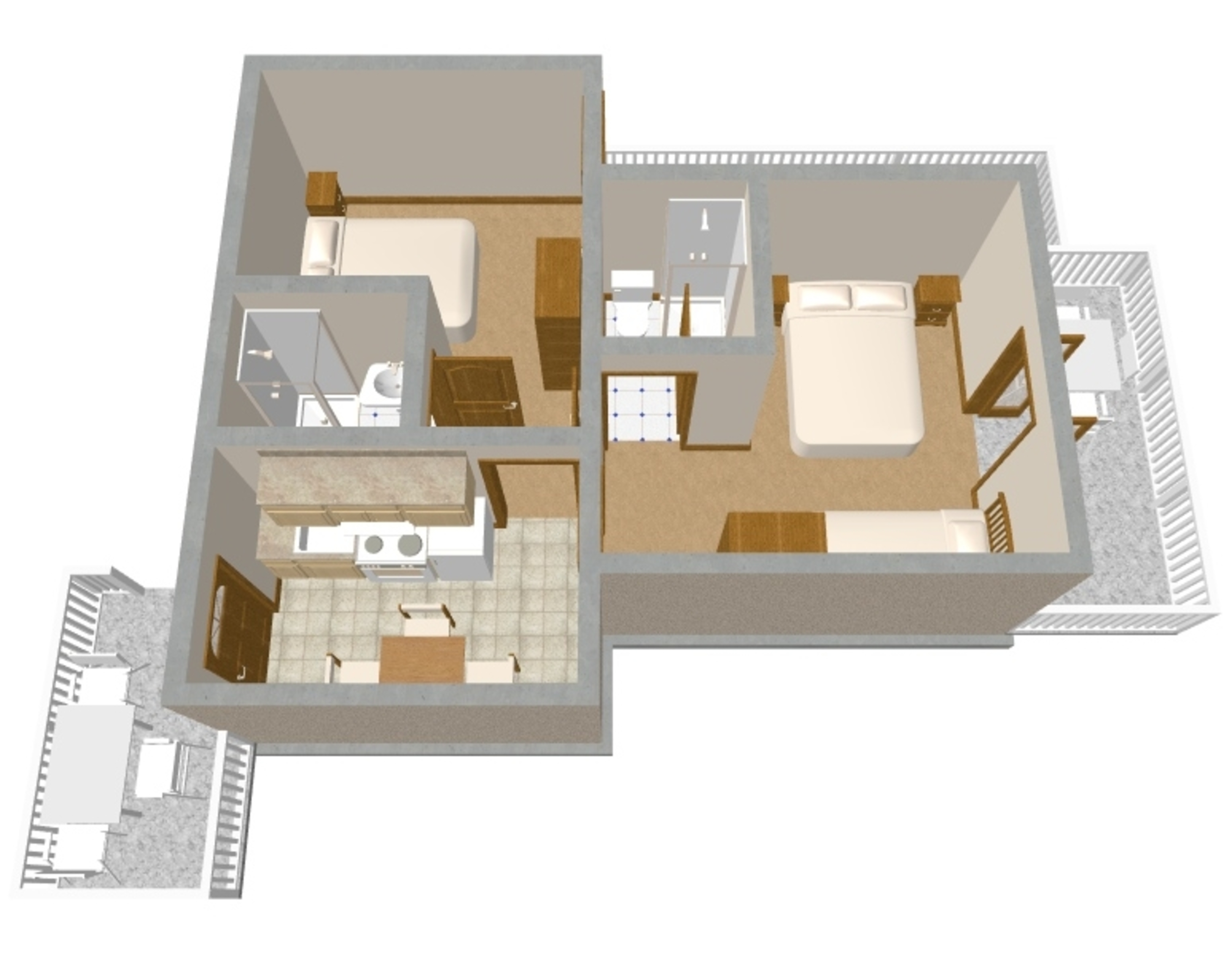 Two bedroom apartment with terrace and sea view Viganj, Pelješac  A-a