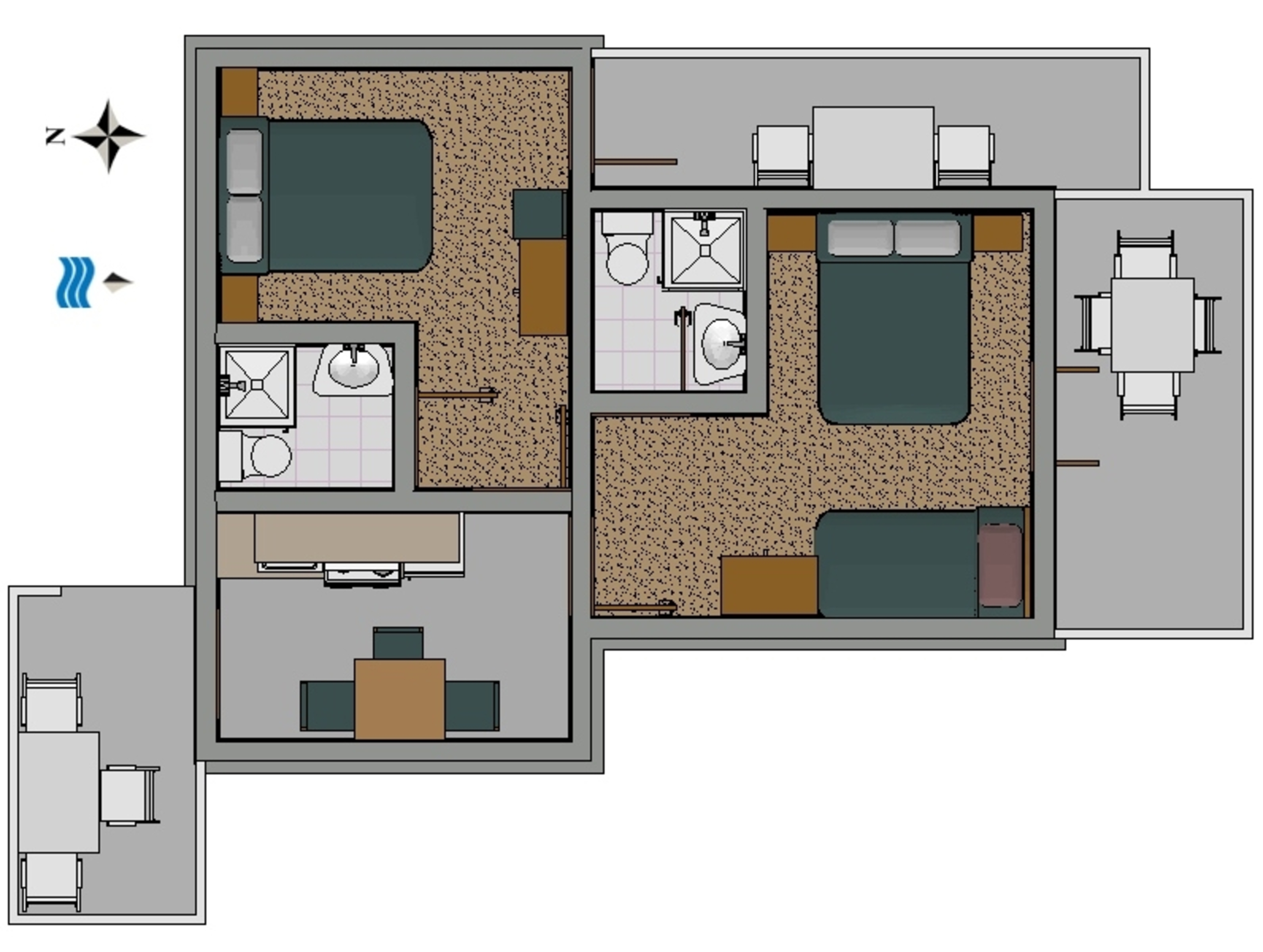 Two bedroom apartment with terrace and sea view Viganj, Pelješac  A-a