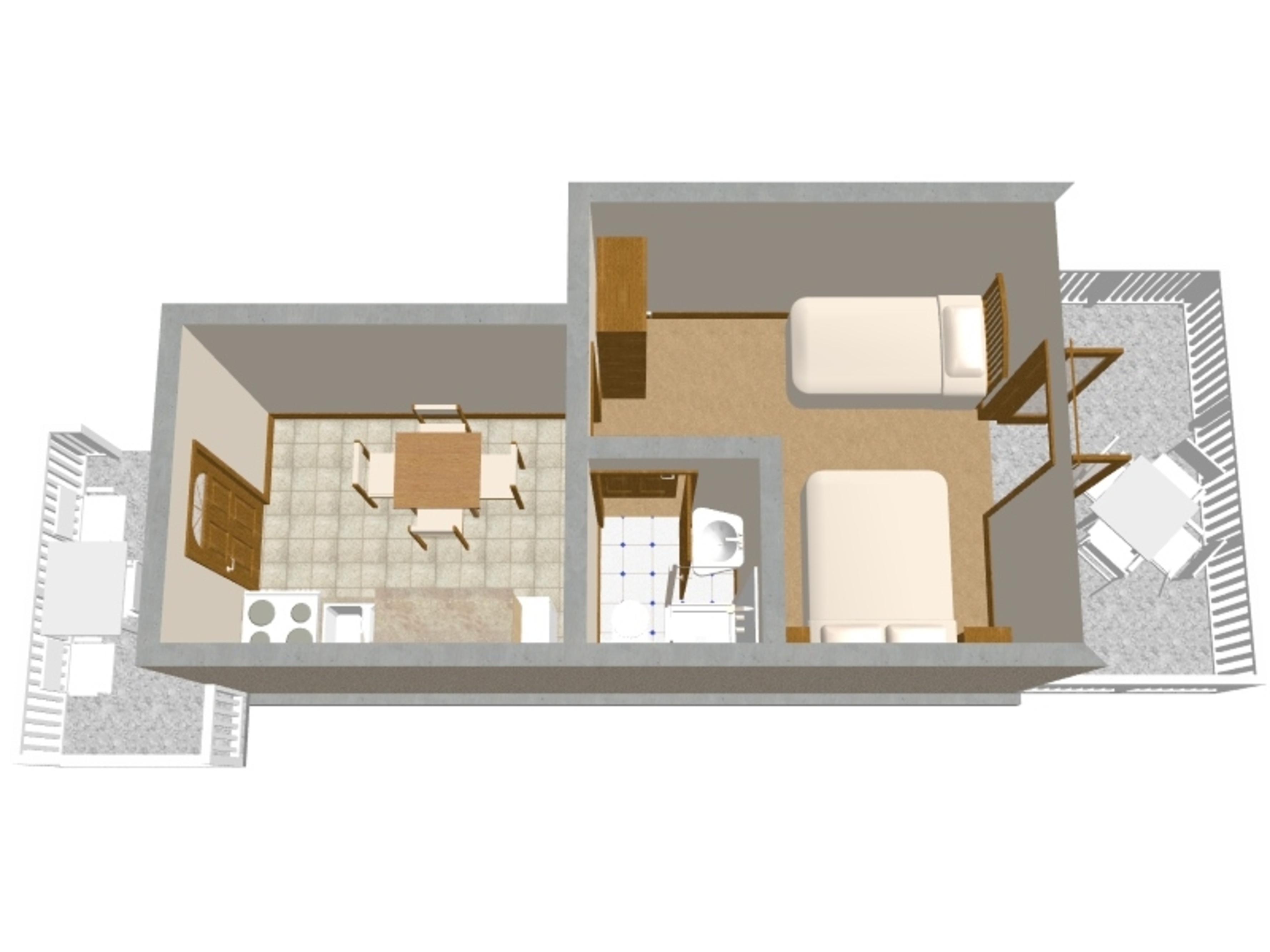 One bedroom apartment with terrace and sea view Viganj, Pelješac  A-b