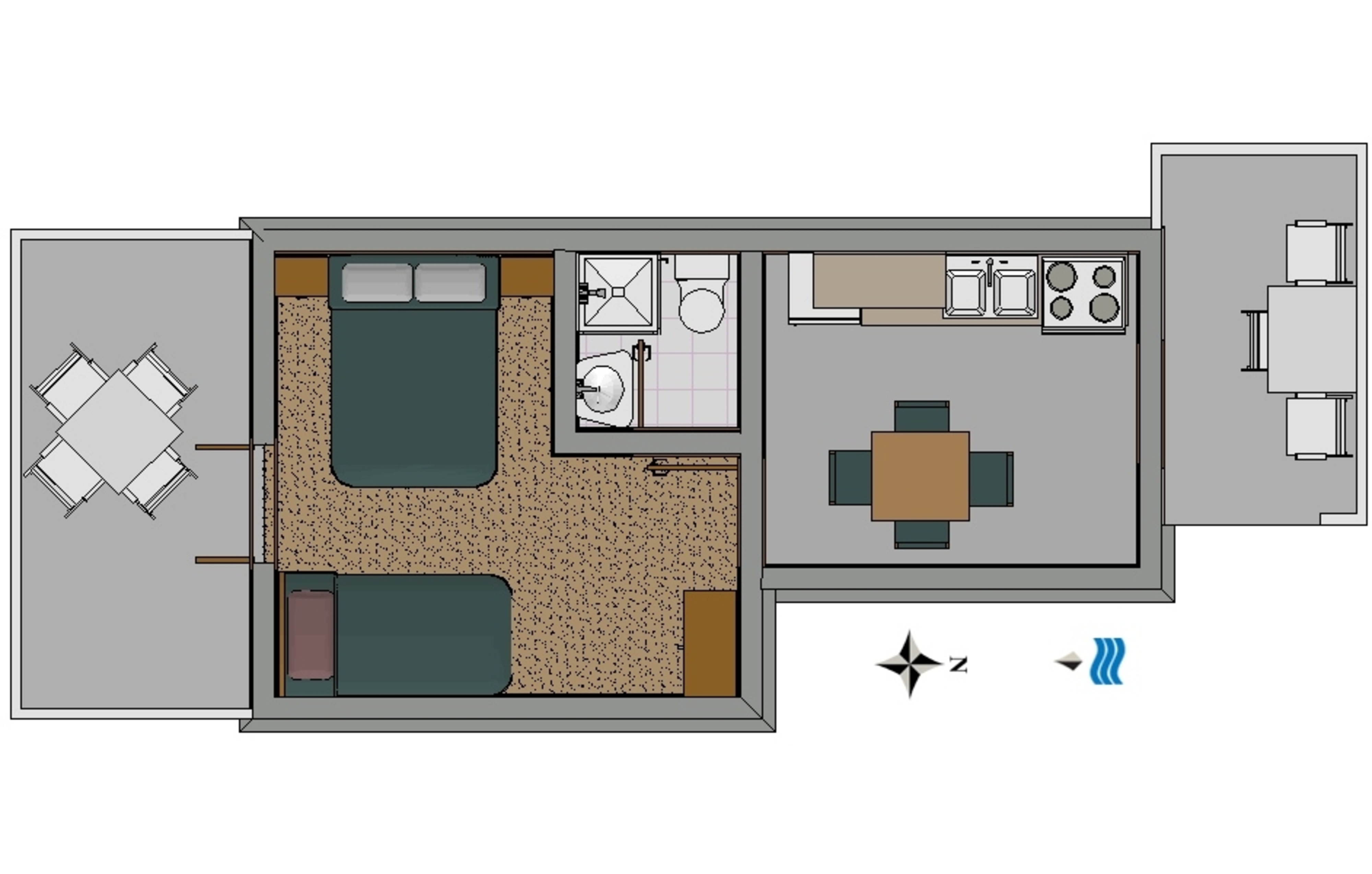 One bedroom apartment with terrace and sea view Viganj, Pelješac  A-b