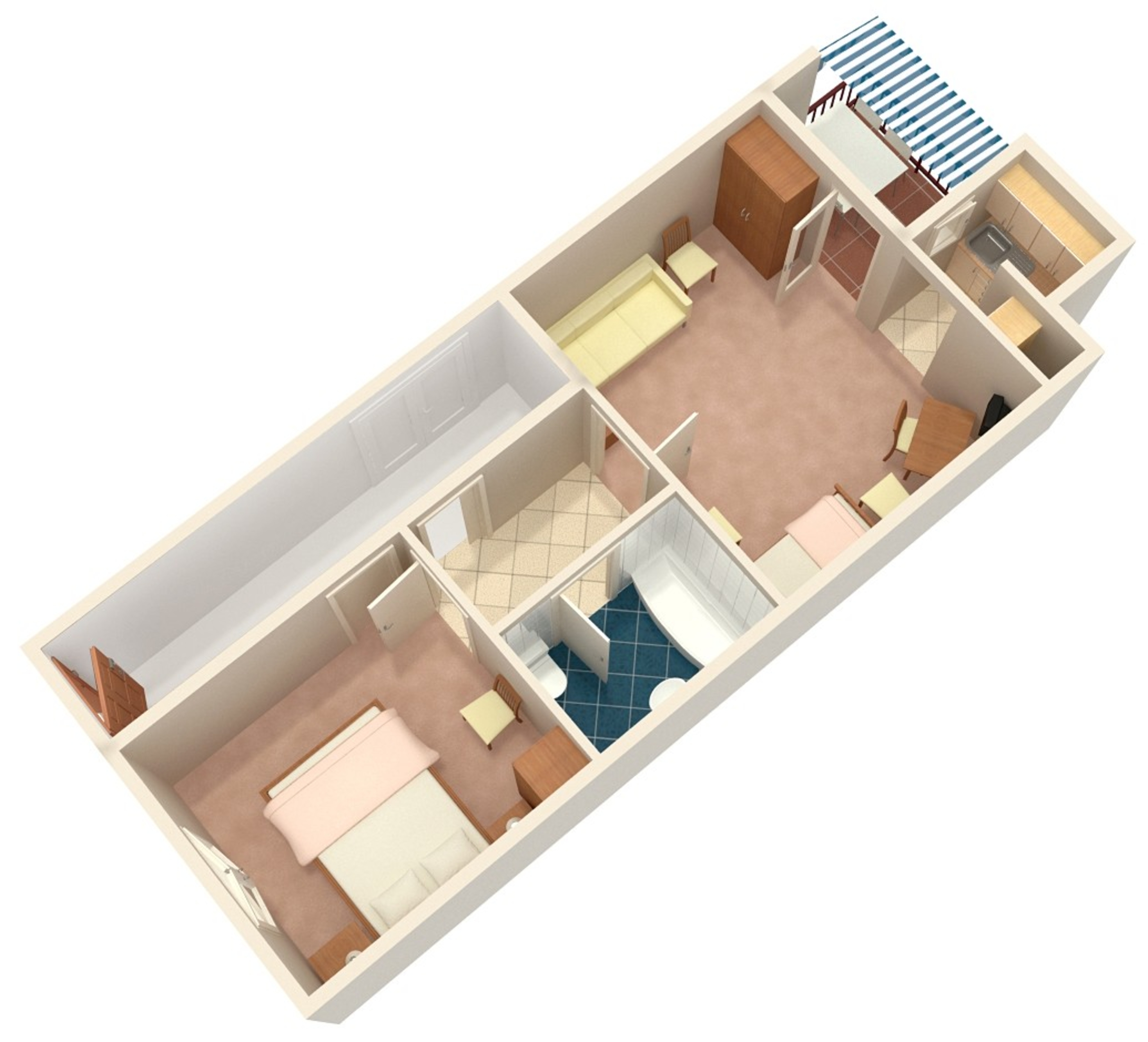 One bedroom apartment near beach Živogošće - Mala Duba, Makarska  A-b
