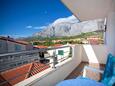 Promajna, Balcony in the studio-apartment, with a sea view and WiFi.