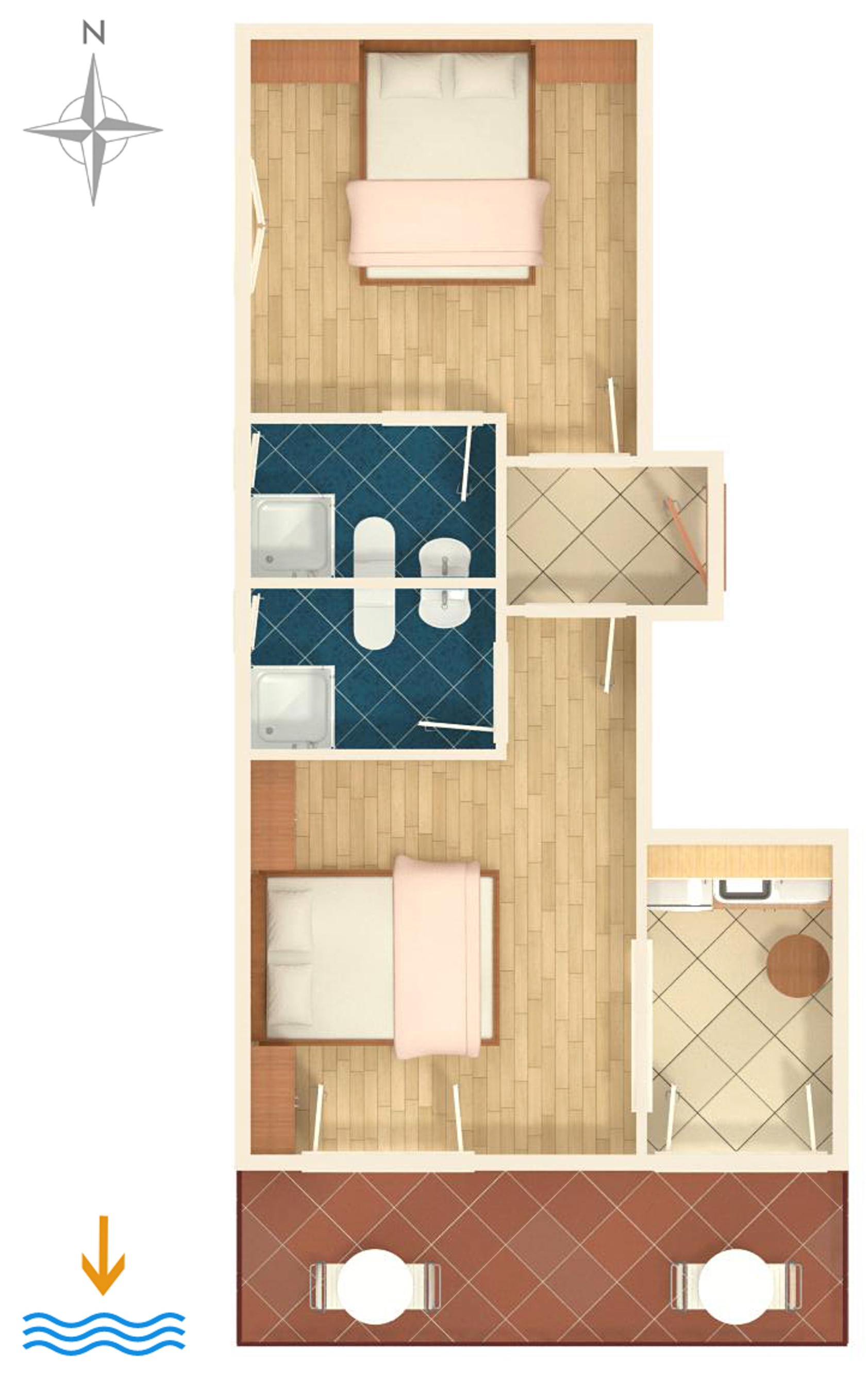Two bedroom apartment near beach Podgora, Makarska  A-d