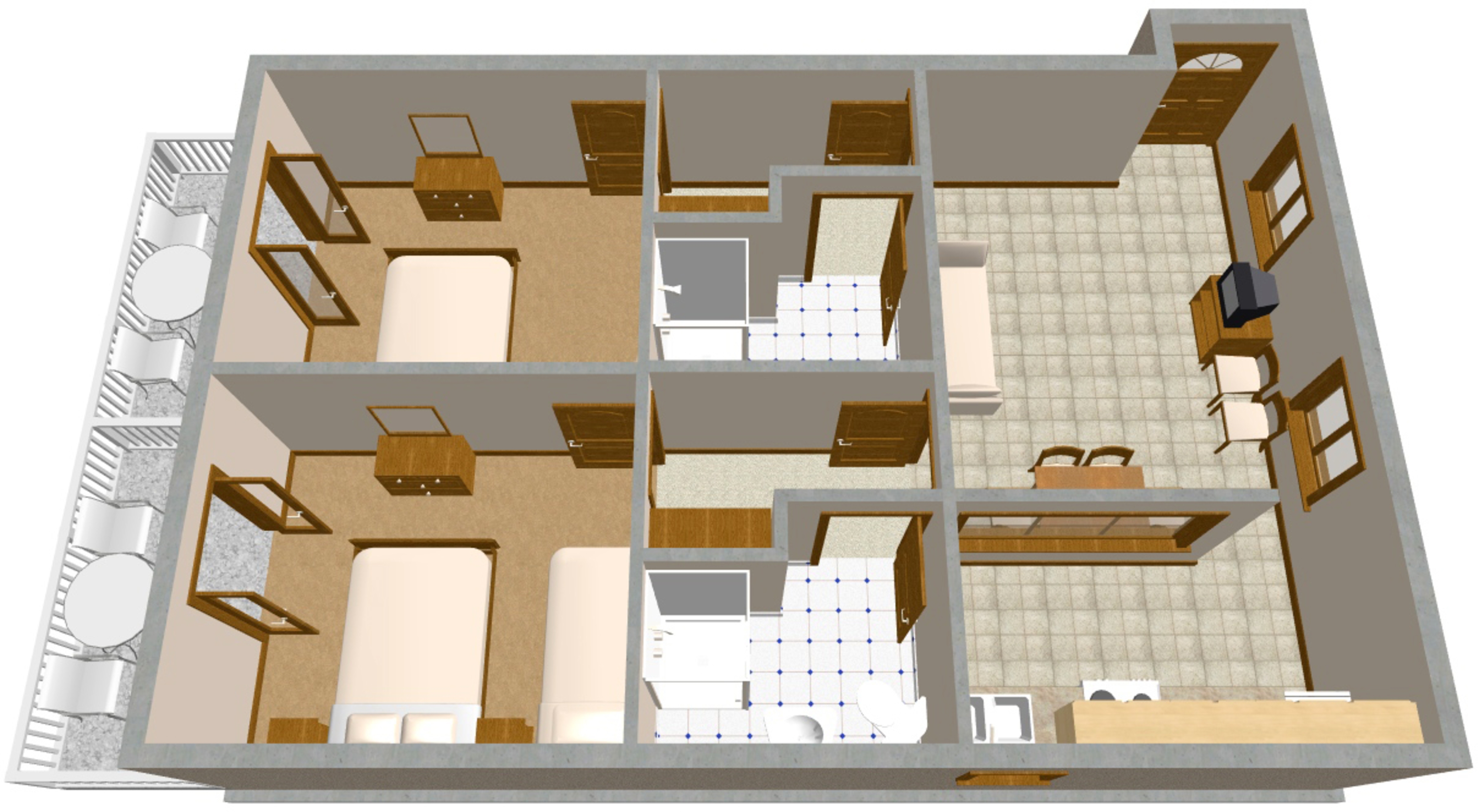 Two bedroom apartment near beach Podgora, Makarska  A-a