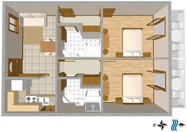 Plan Podgora, Plan in the apartment, WiFi.