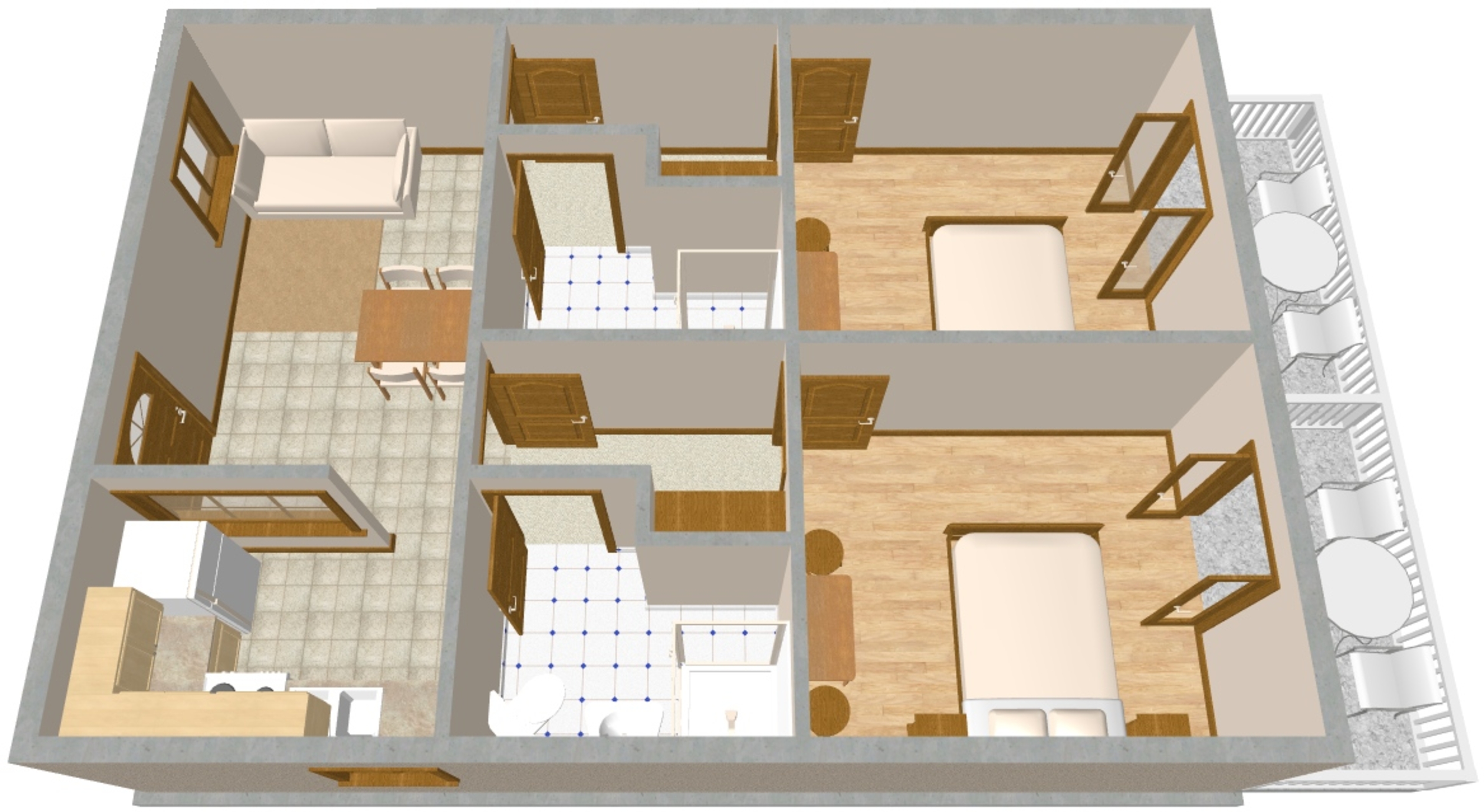 Two bedroom apartment near beach Podgora, Makarska  A-b