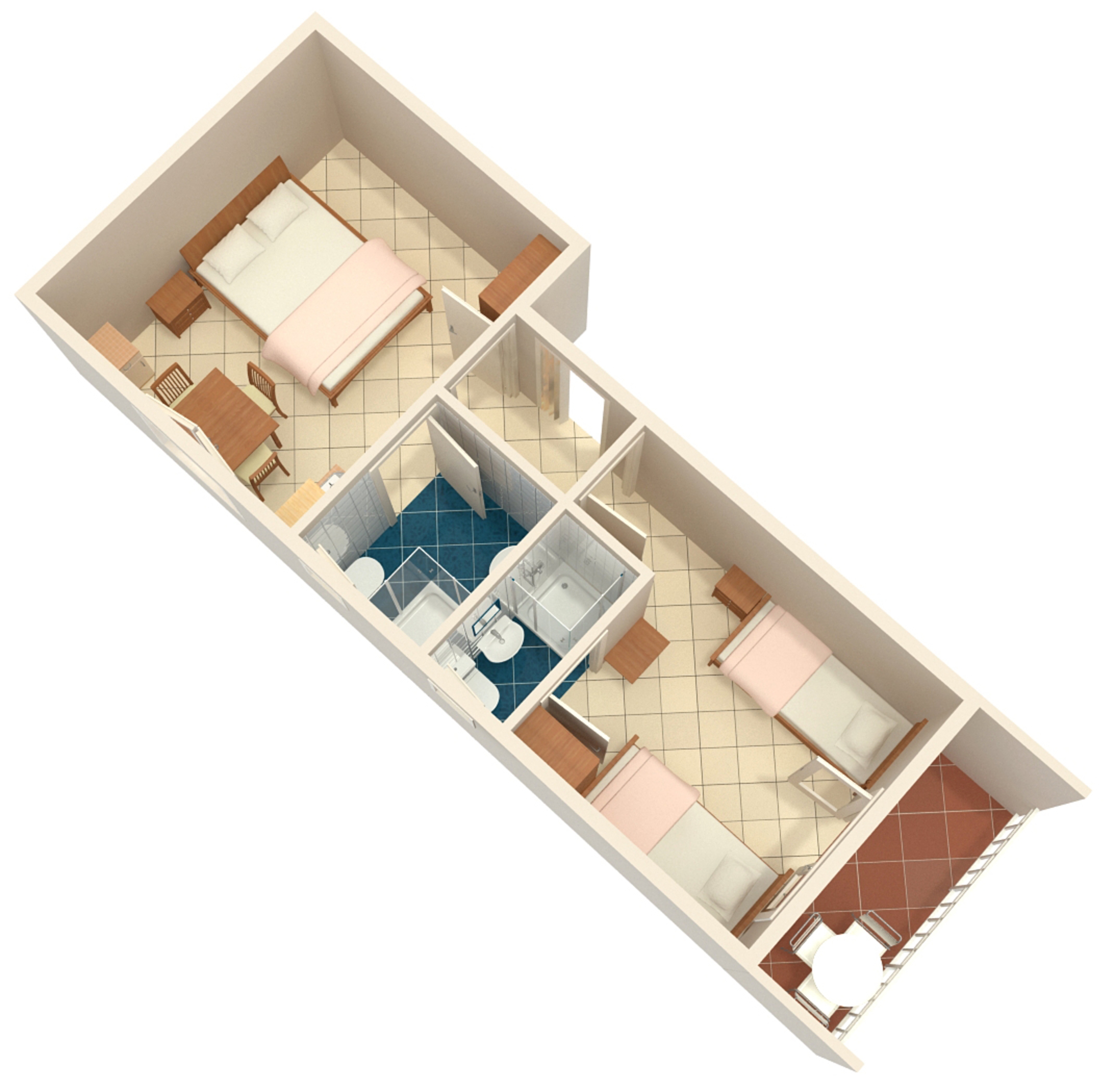 One bedroom apartment with balcony and sea view Podaca, Makarska  A-a