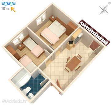 Plan Drvenik Donja vala, Plan in the apartment, WIFI.