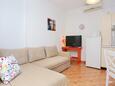 Living room Makarska, Living room in the studio-apartment, air condition available, (pet friendly) and WiFi.