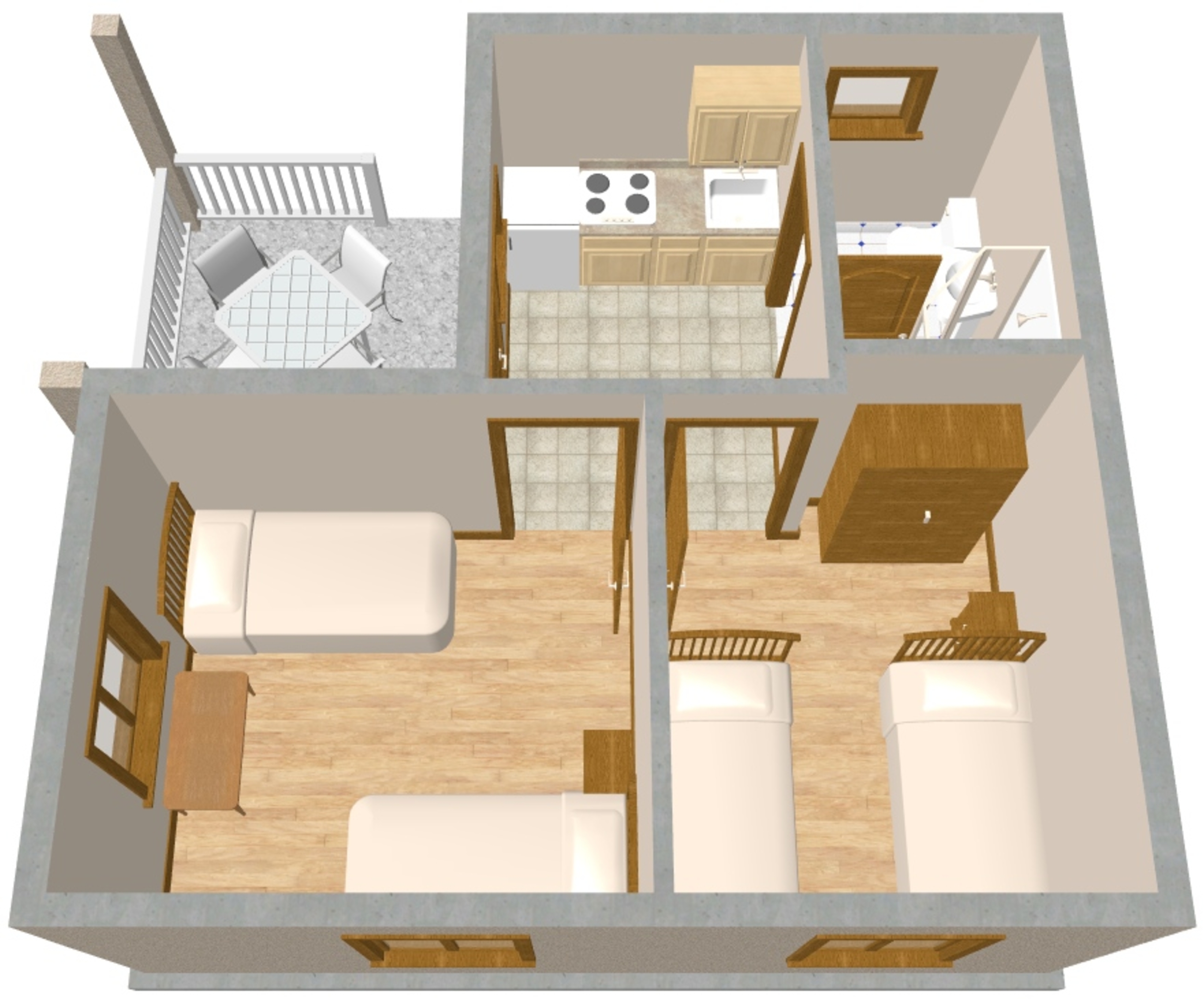 Two bedroom apartment with terrace and sea view Podaca, Makarska  A-a