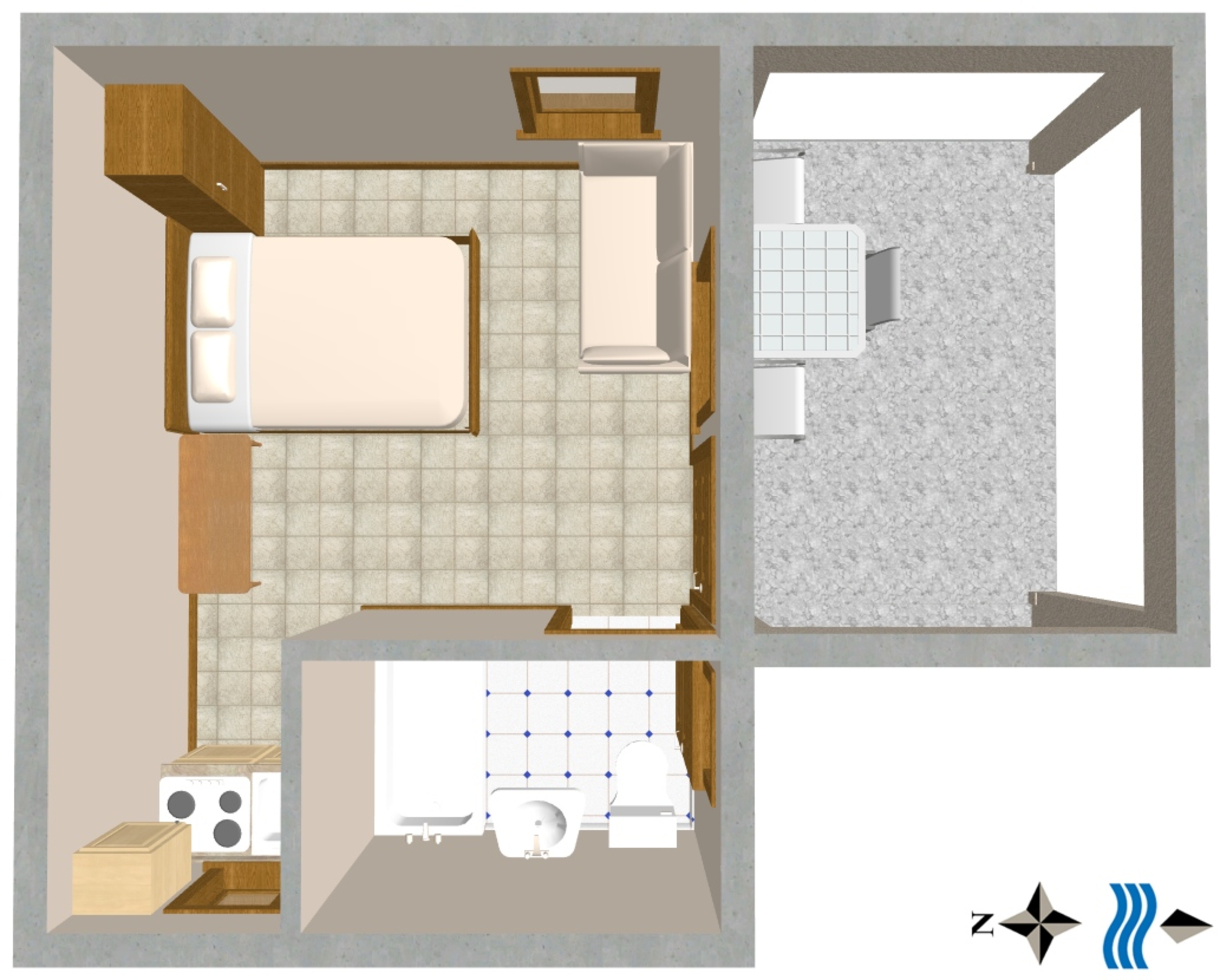 Studio flat with terrace and sea view Podaca, Makarska  AS-a