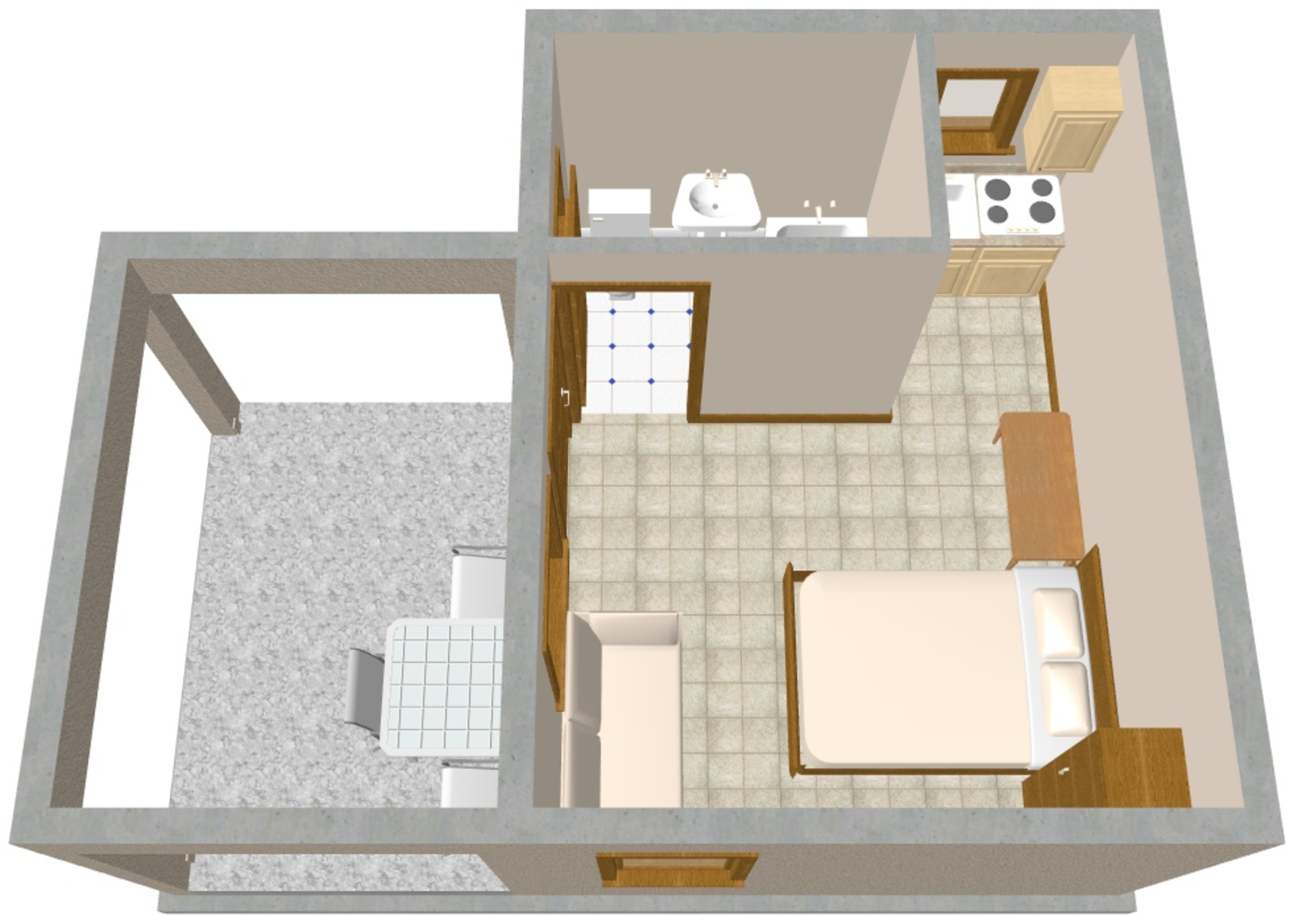 Studio flat with terrace and sea view Podaca, Makarska  AS-a