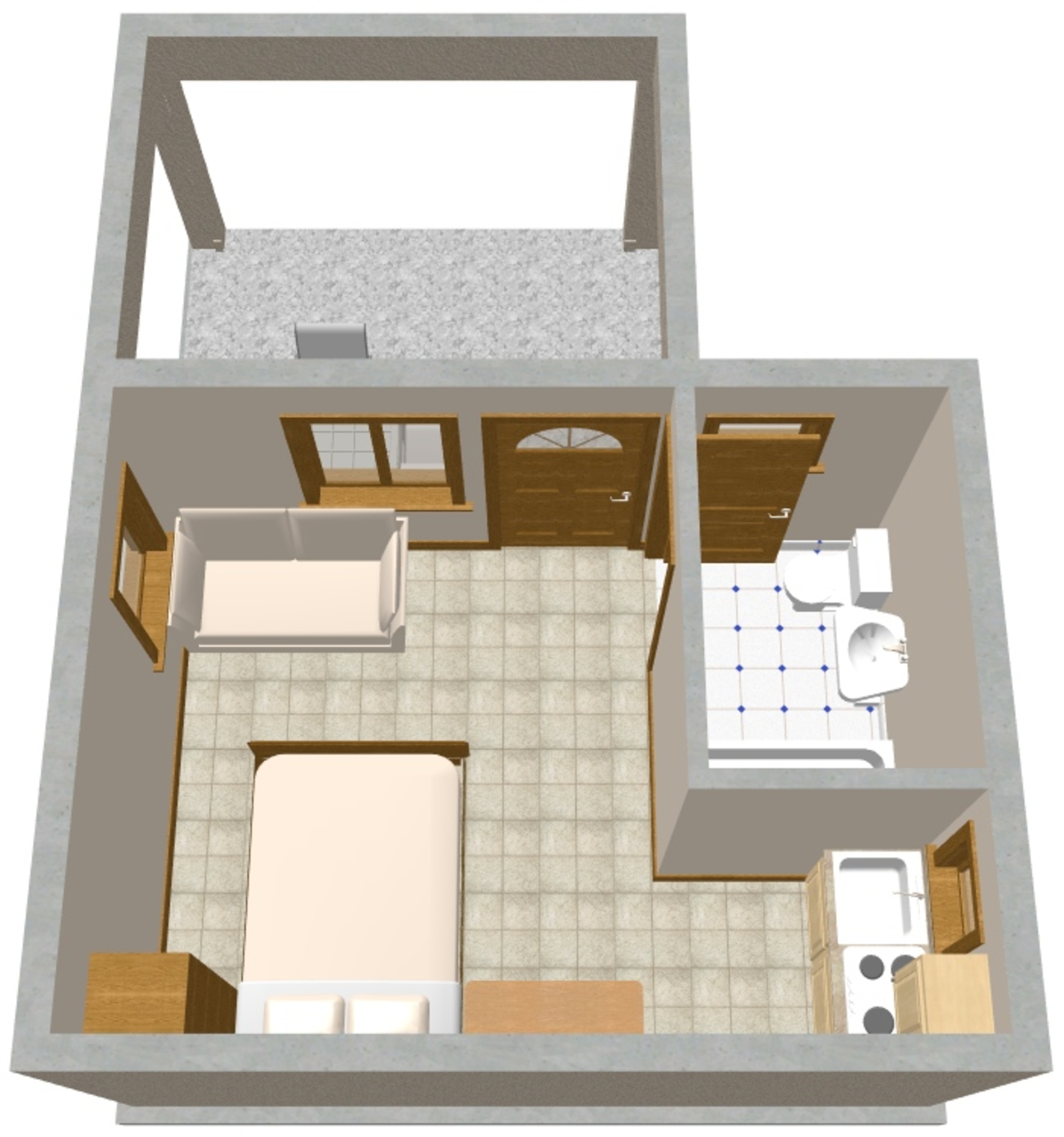 Studio flat with terrace and sea view Podaca, Makarska  AS-a
